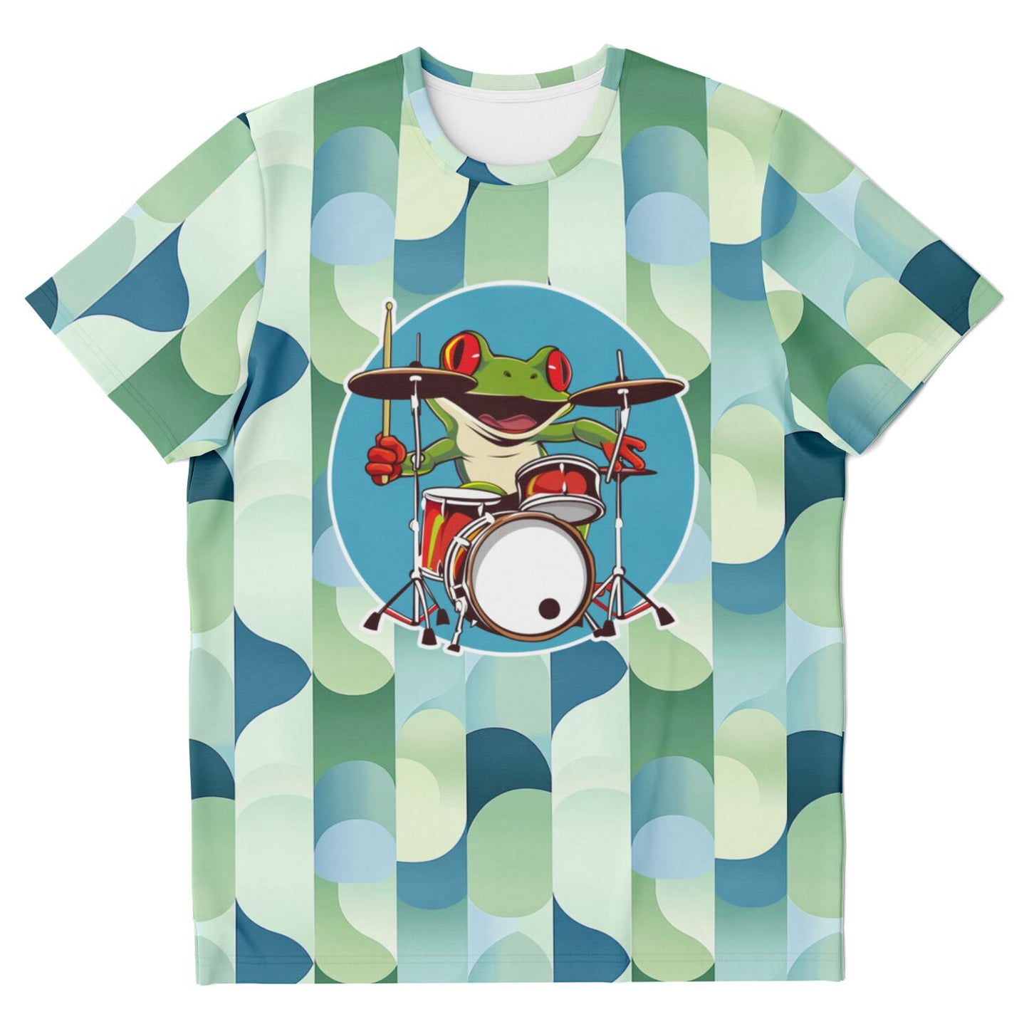 Drumming Frog Retro Groove T-Shirt