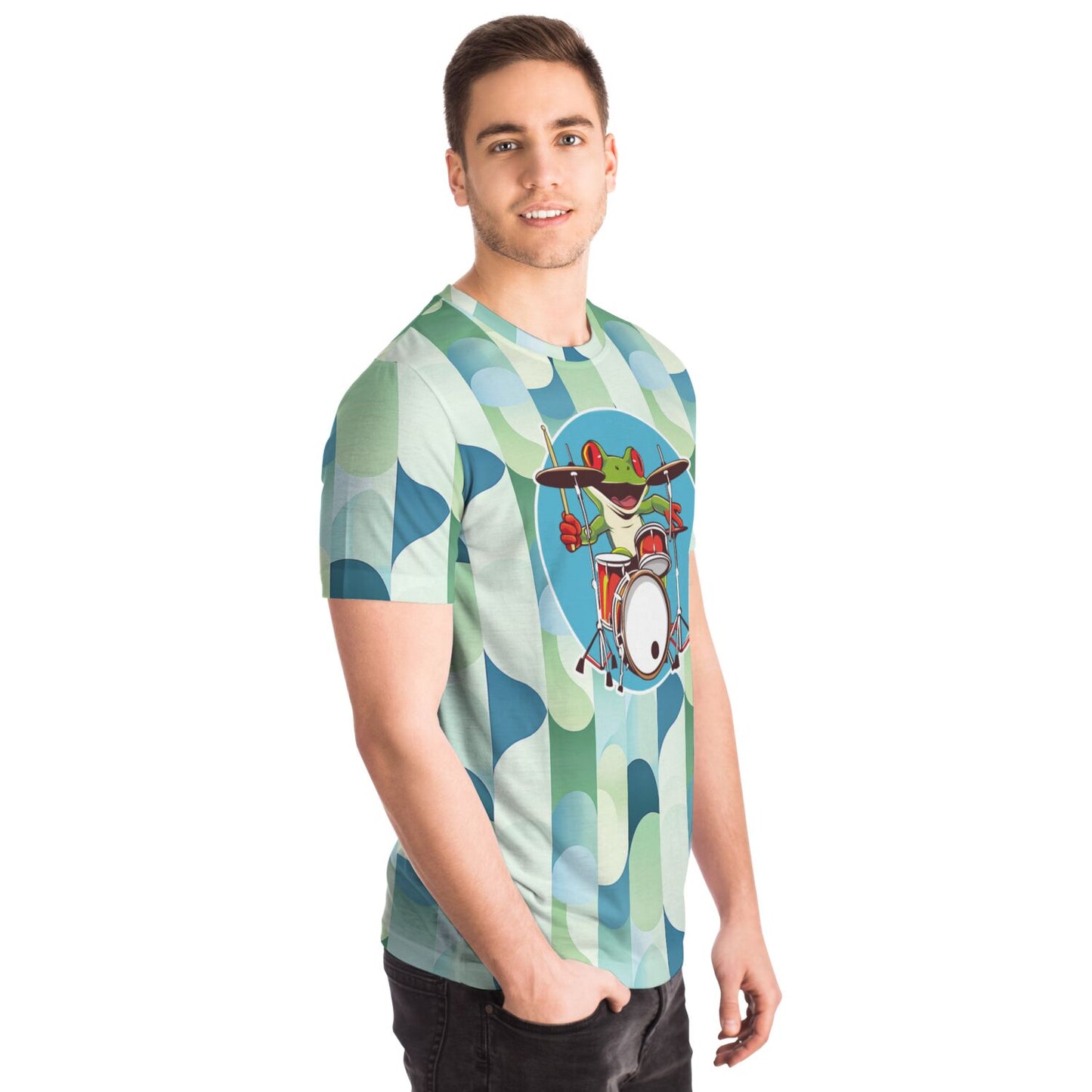 Drumming Frog Retro Groove T-Shirt