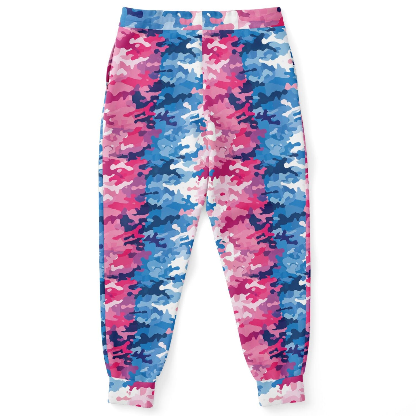 Vibrant Pink & Blue Camo Unisex Joggers - AOP