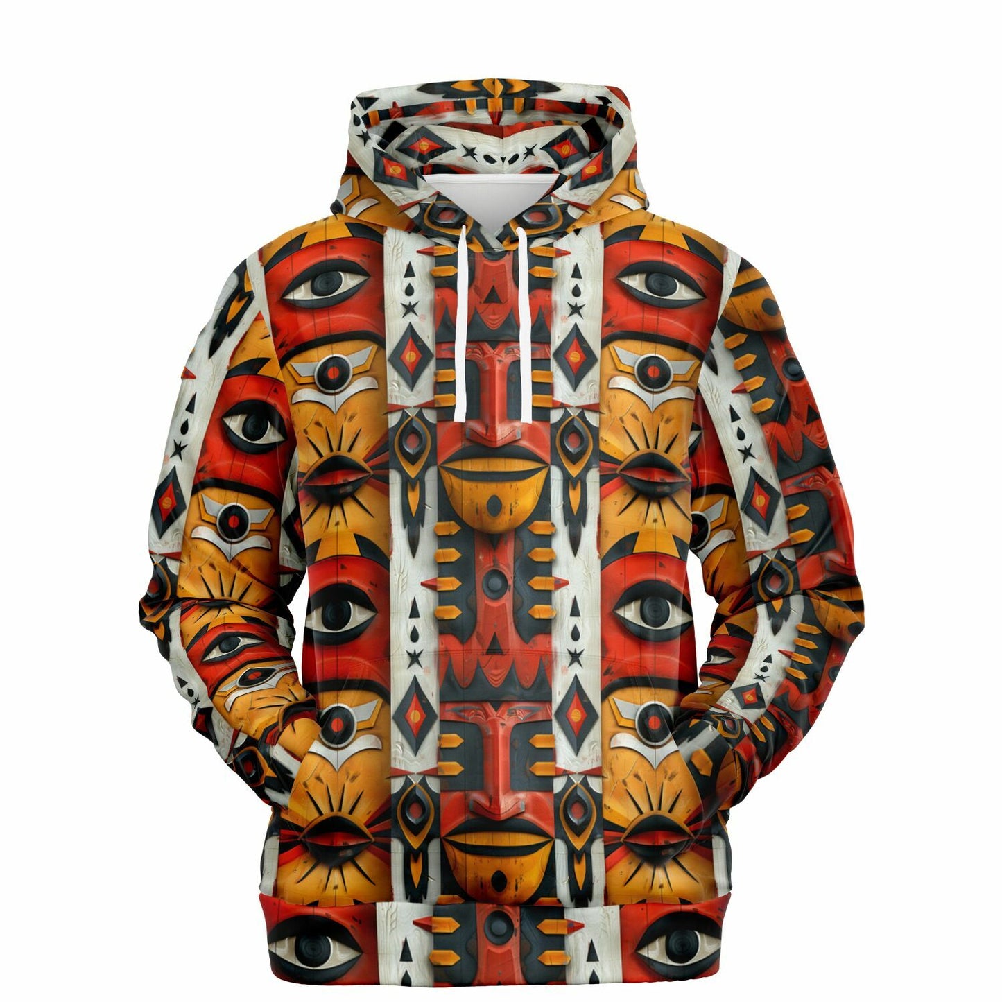 Tribal Eyes Pullover Fashion Hoodie - AOP