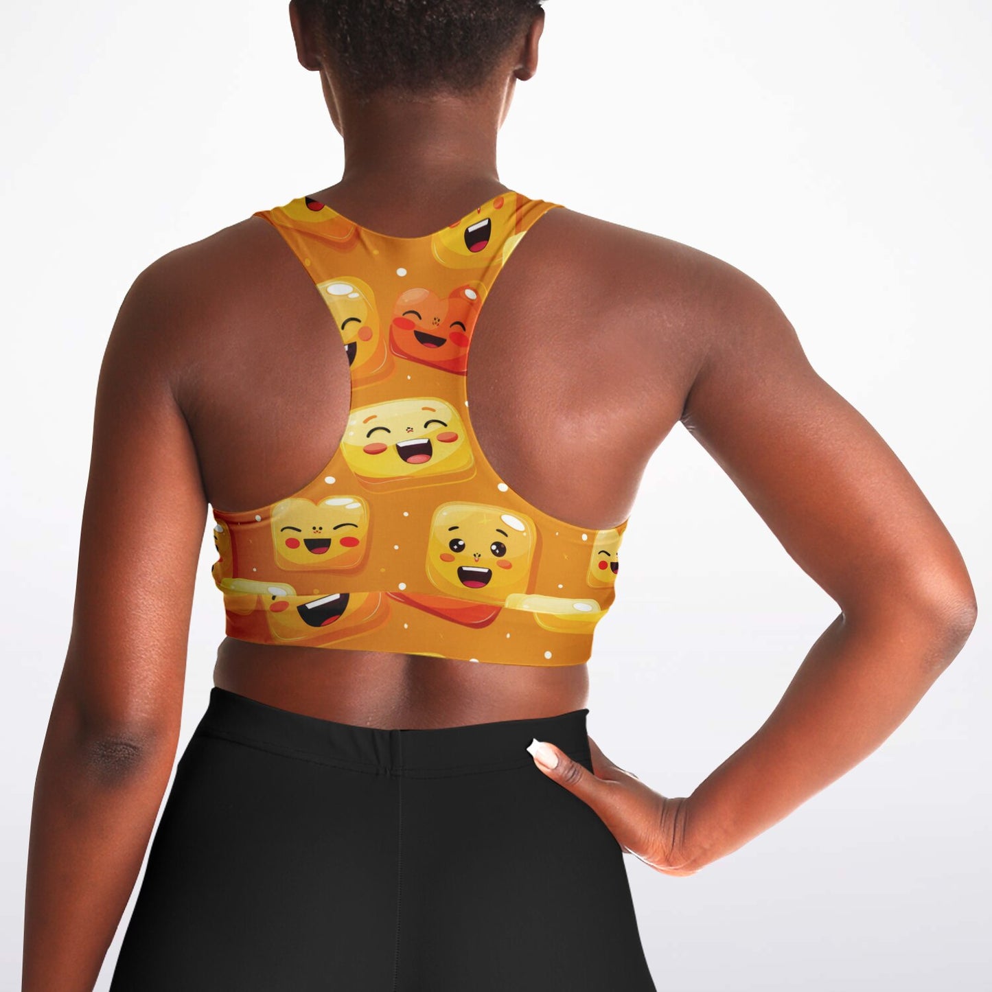 Happy Faces Padded Sports Bra