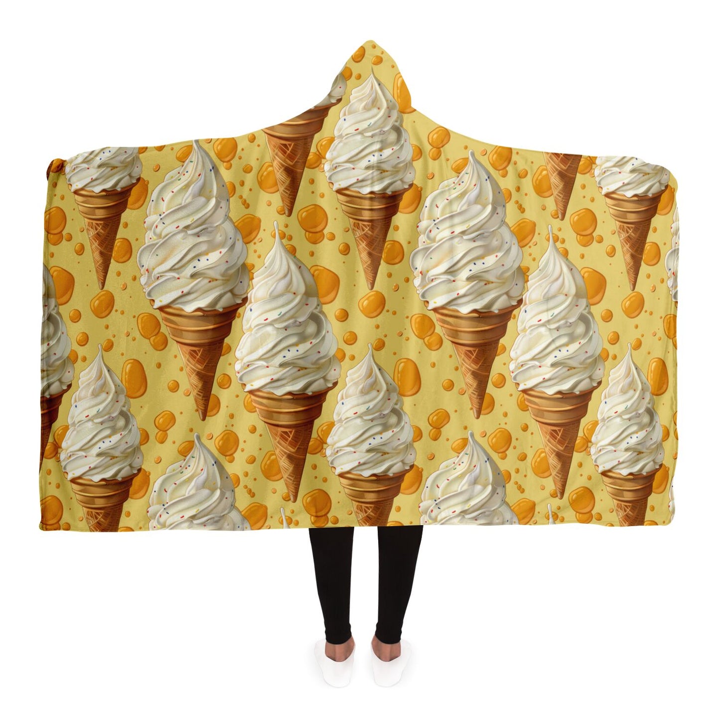 Sweet Delight Ice Cream Hooded Blanket