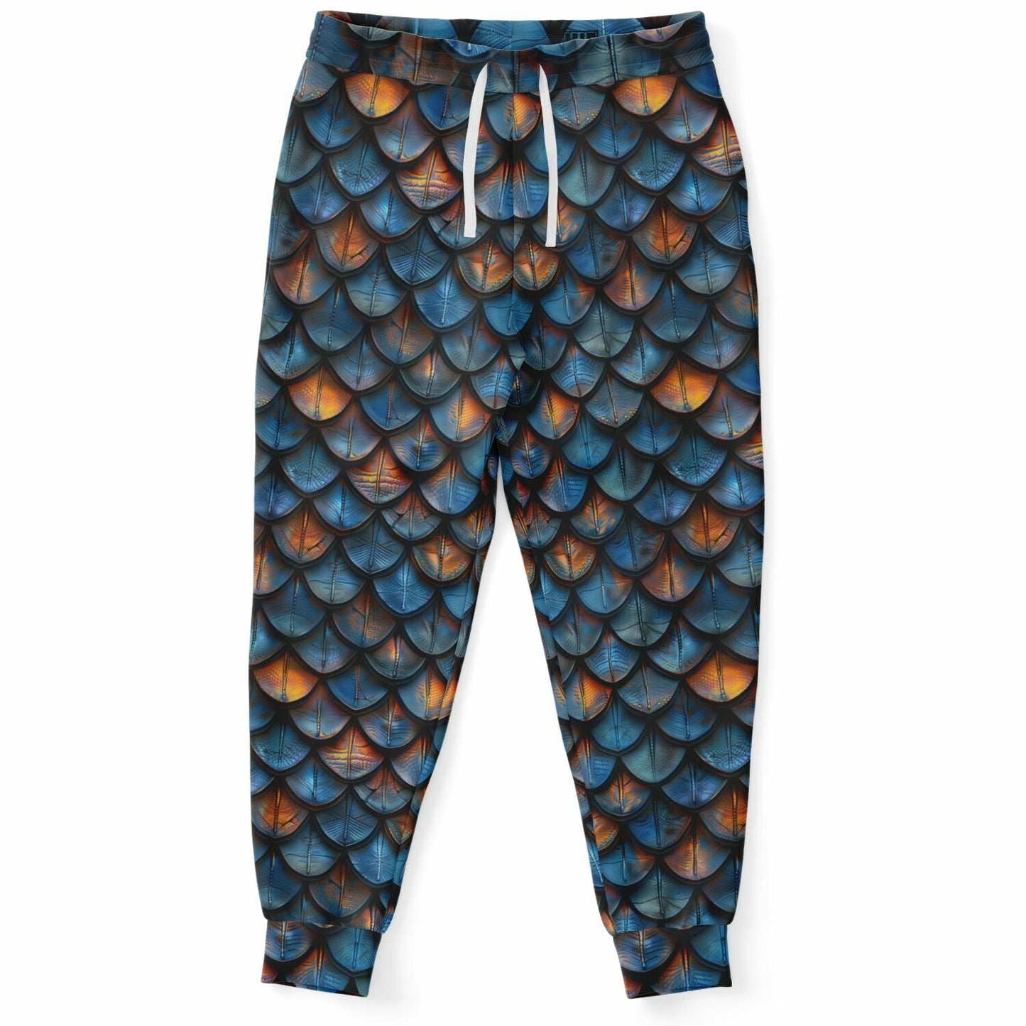 Dragon Scales High-Waisted Joggers for Mythical and Bold Loungewear - AOP