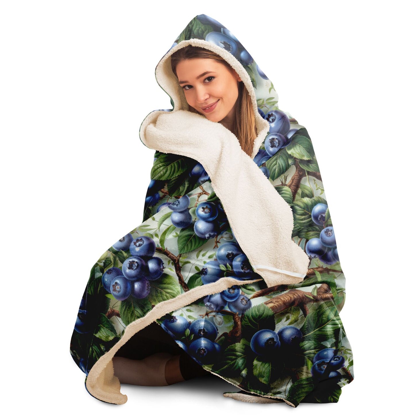 Blueberry Delight Hooded Blanket