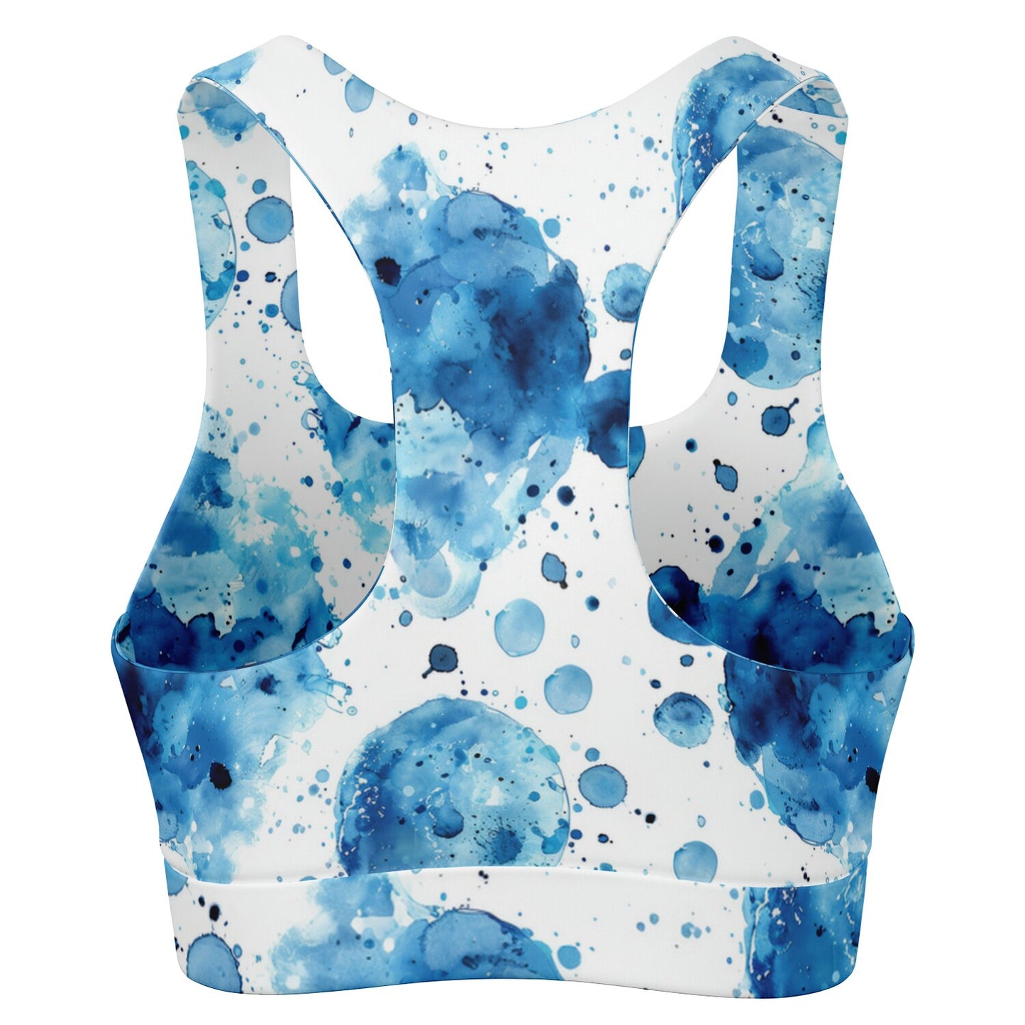 Blue Splash Padded Sports Bra