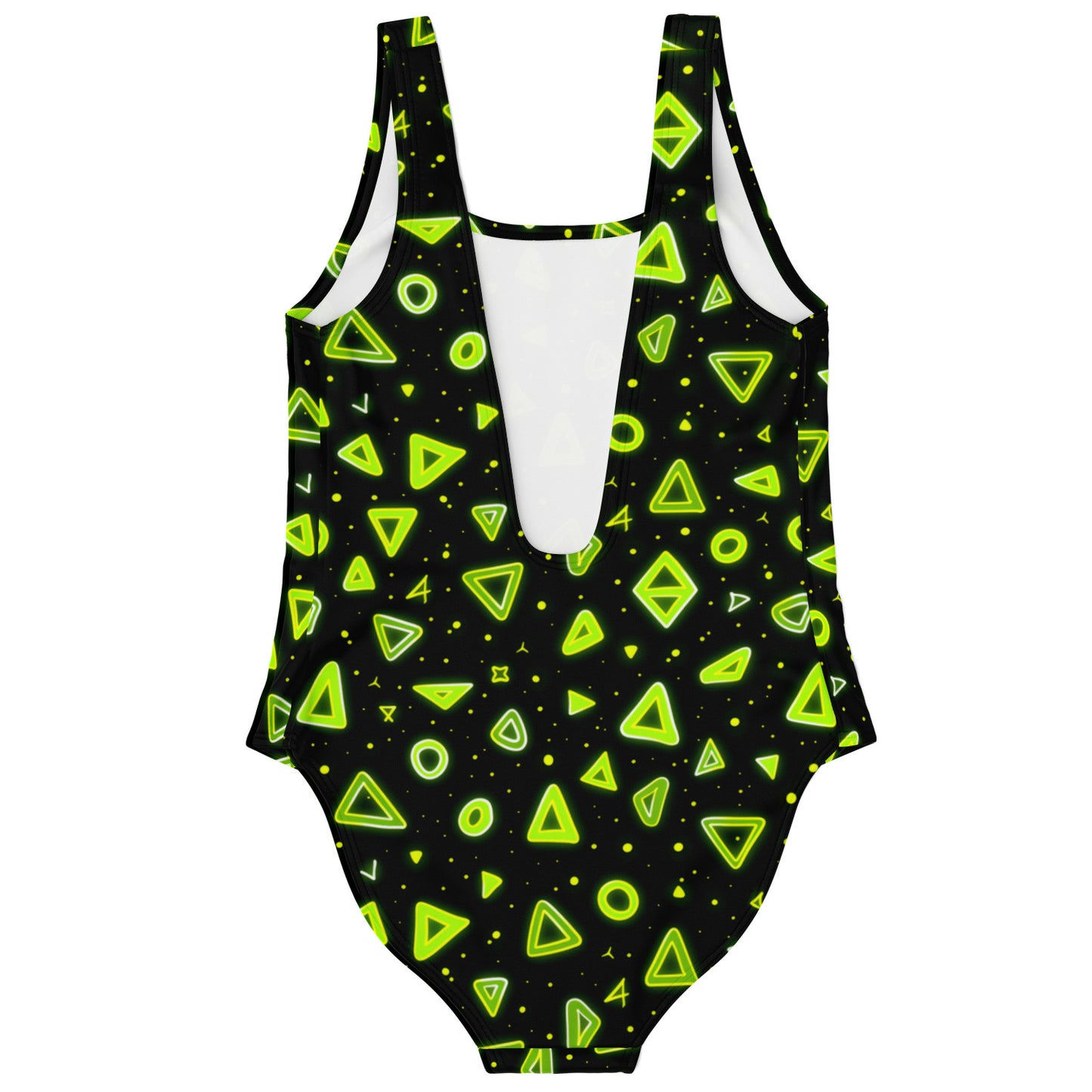 Neon Geometric Pattern Women's One-Piece Swimsuit - AOP