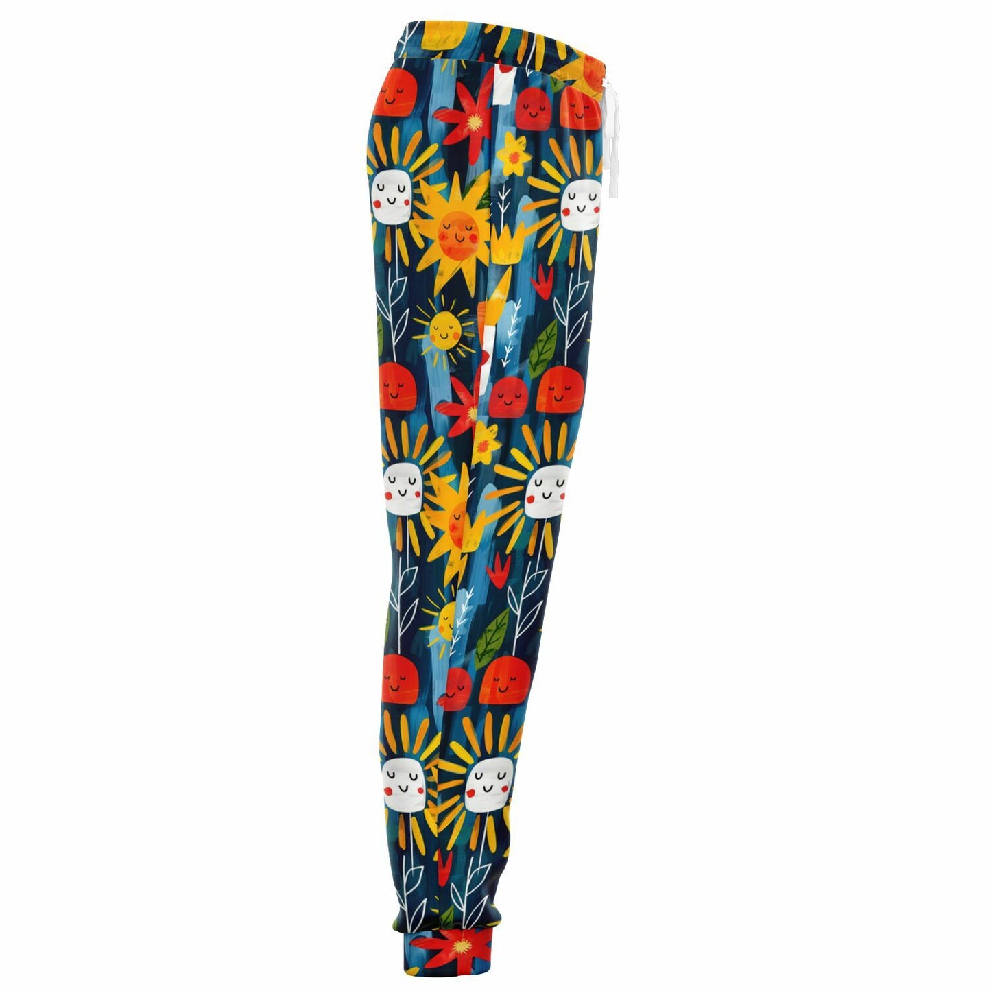 Whimsical Sunshine High-Waisted Joggers for Playful Loungewear - AOP