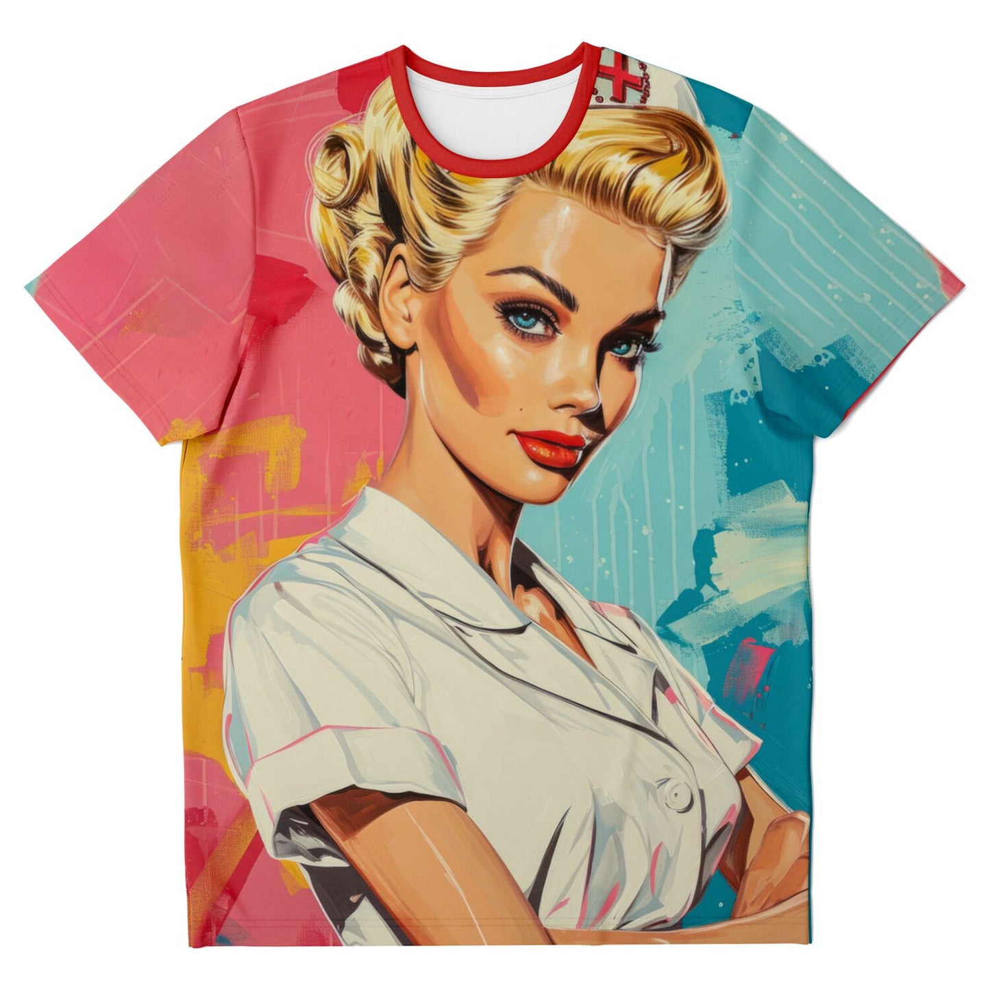 Retro Nurse Pop Art T-Shirt