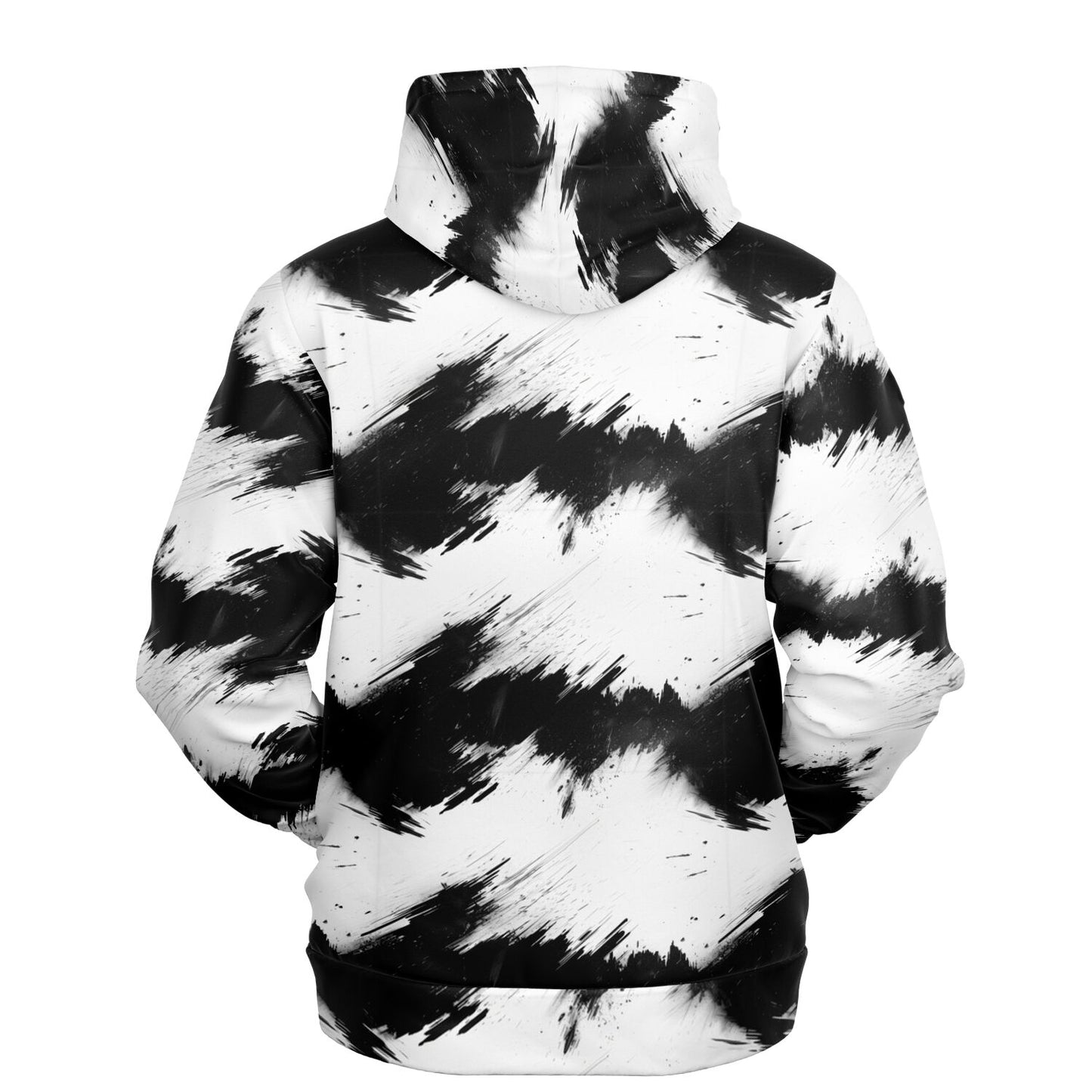 Monochrome Brushstroke Unisex Hoodie - AOP