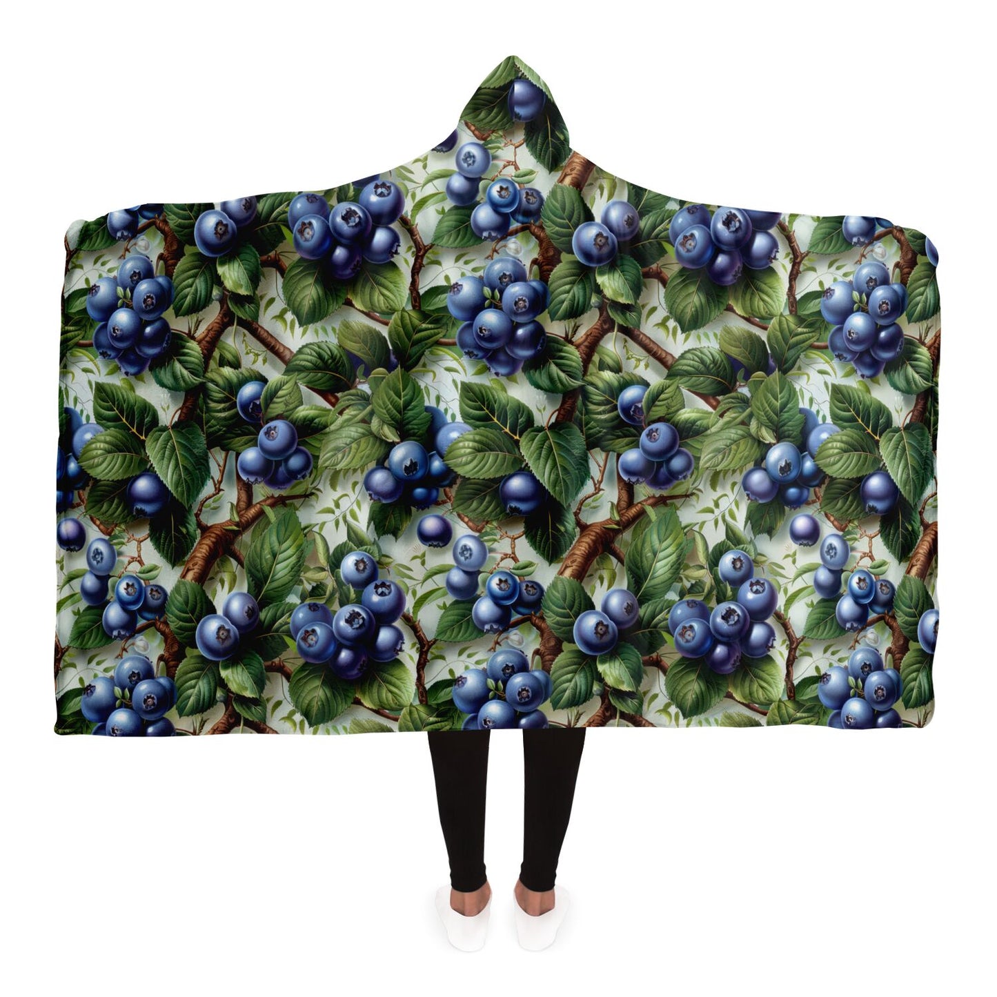 Blueberry Delight Hooded Blanket