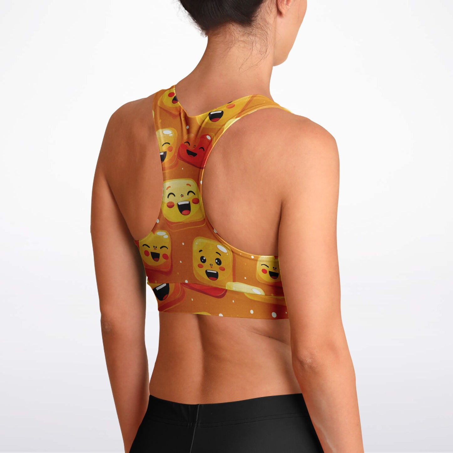 Happy Faces Padded Sports Bra