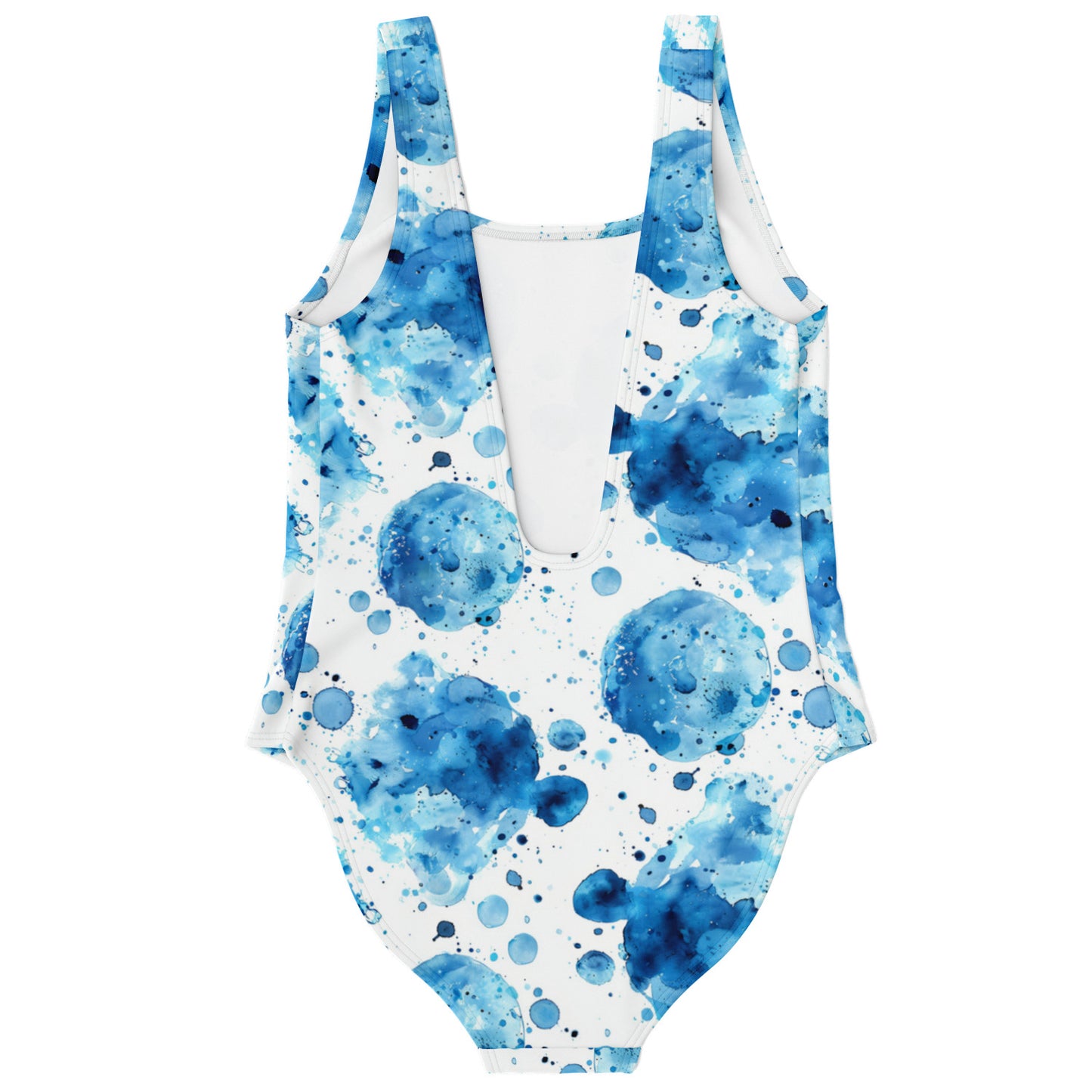 Blue Watercolor Splash Women's One-Piece Swimsuit - AOP