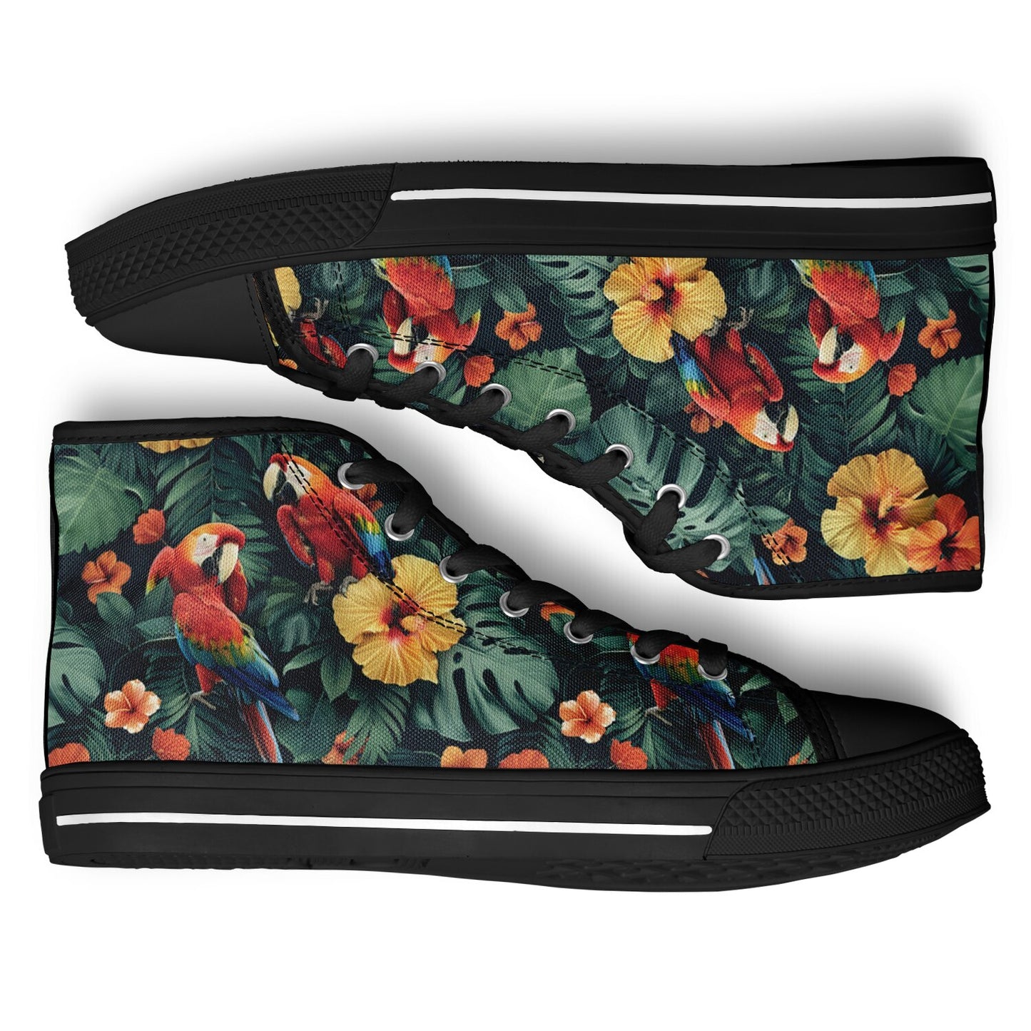 Tropical Parrot High Top Shoes