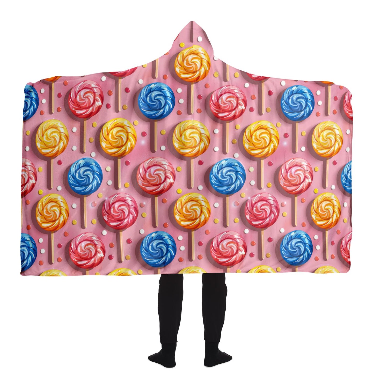 Candy Swirl Delight Hooded Blanket