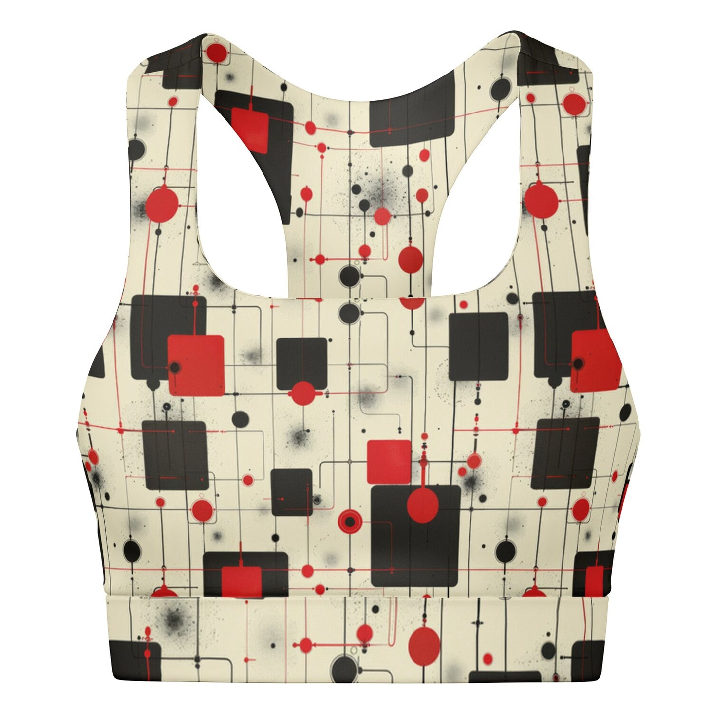 Modern Geometric Pattern Sports Bra