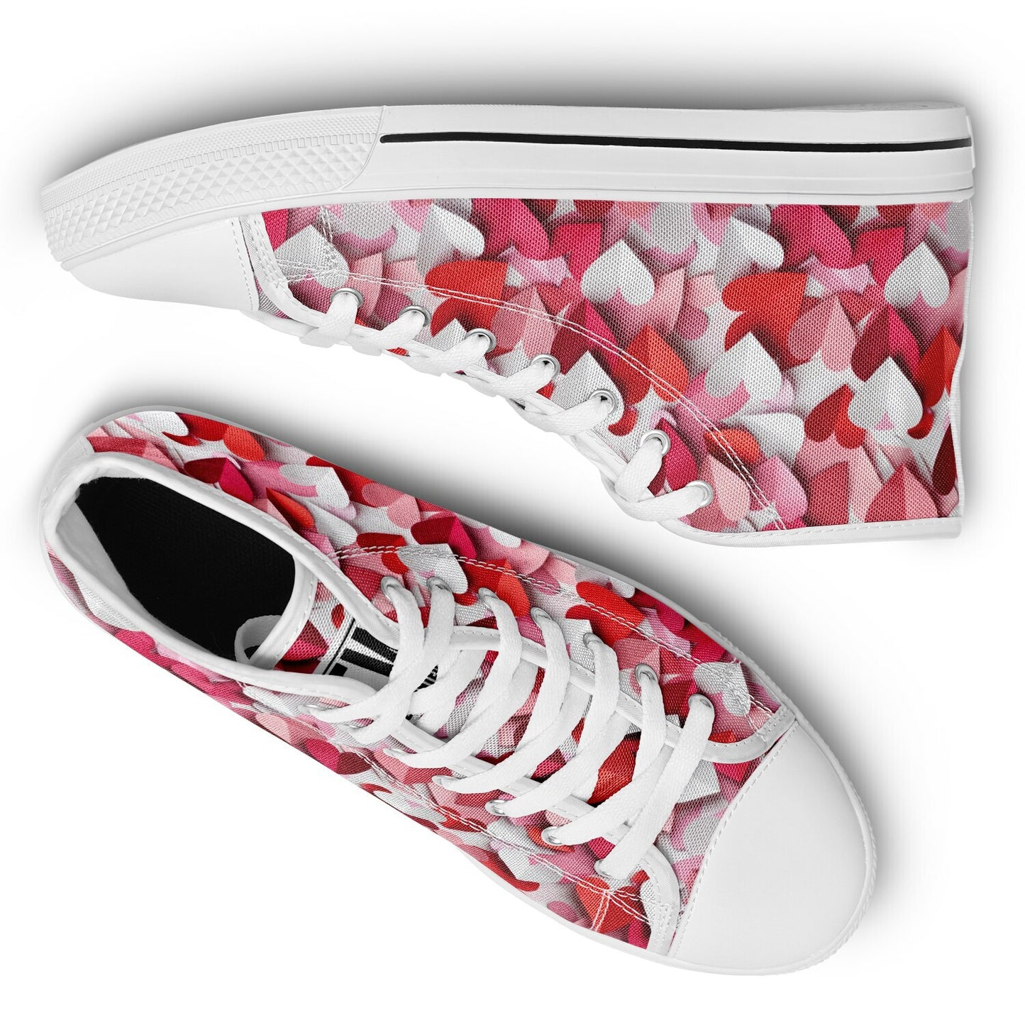 Urban Peak High-Top Shoes with Heart Pattern Design