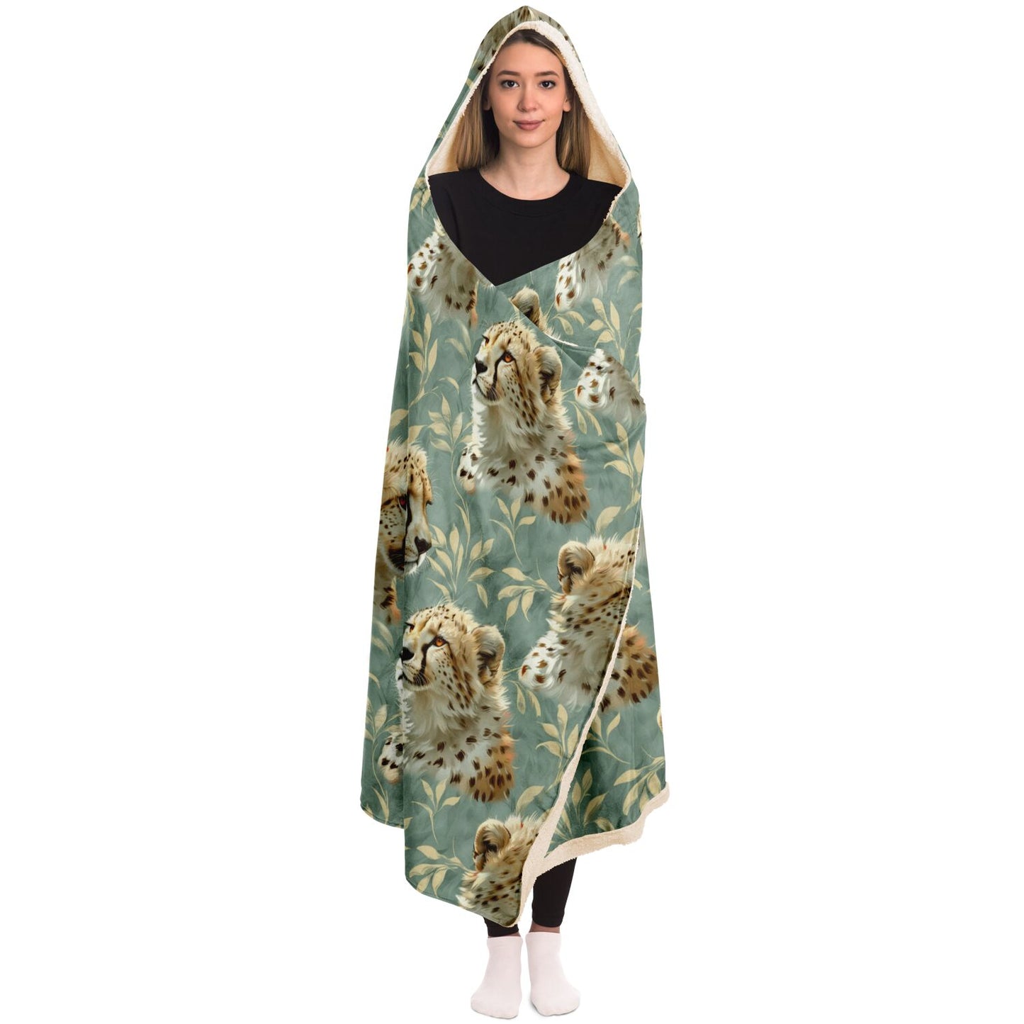 Majestic Cheetah Hooded Blanket