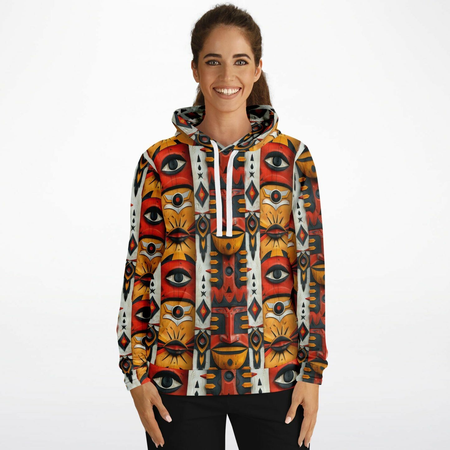 Tribal Eyes Pullover Fashion Hoodie - AOP