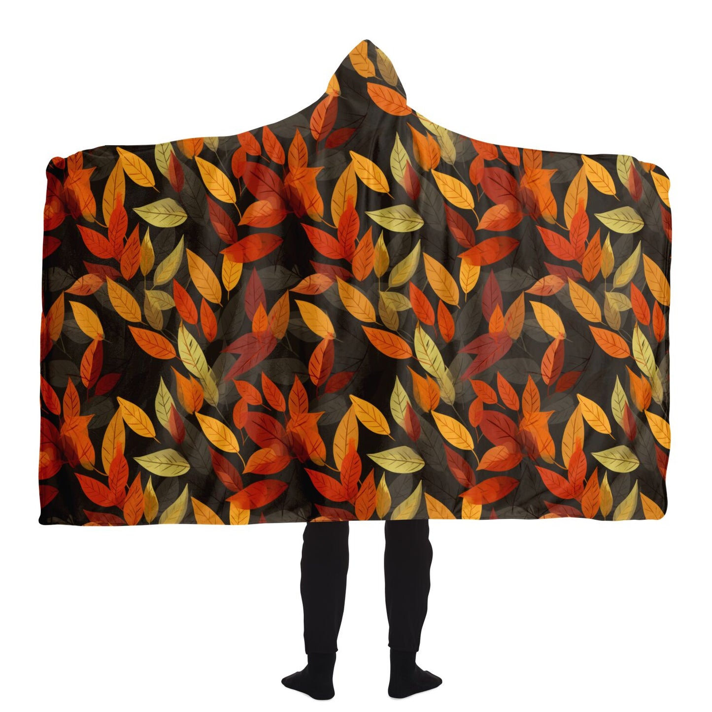 Autumn Leaves Hooded Blanket