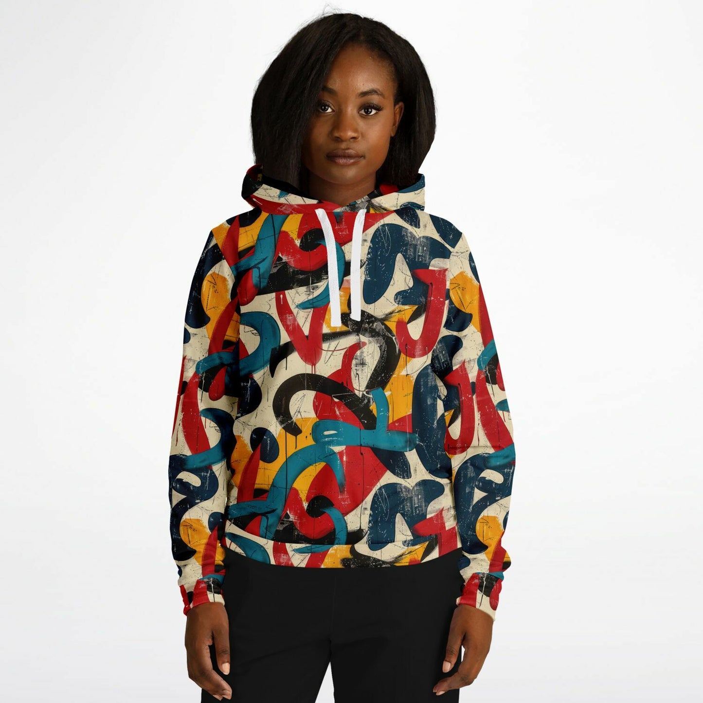 Urban Graffiti Pullover Fashion Hoodie - AOP