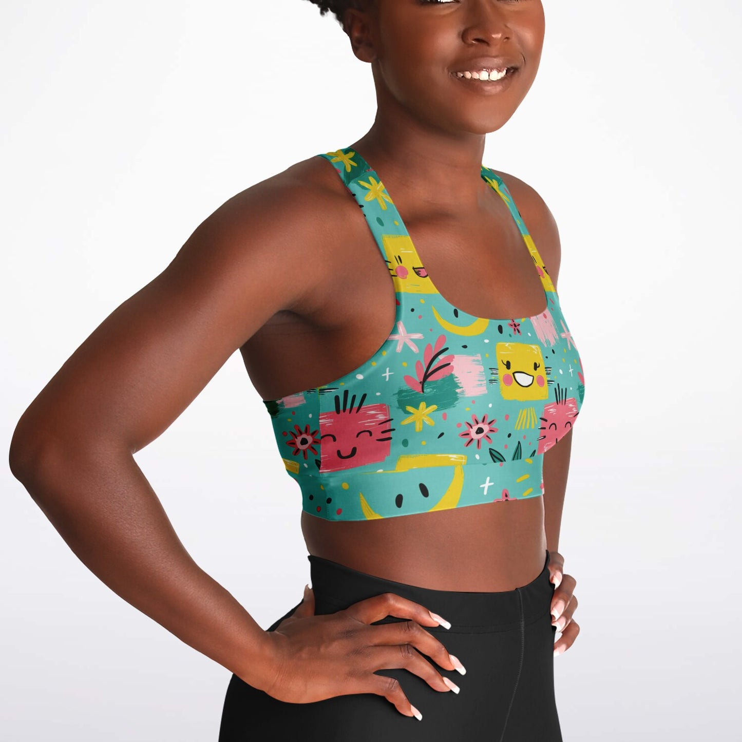 Tropical Joy Padded Sports Bra