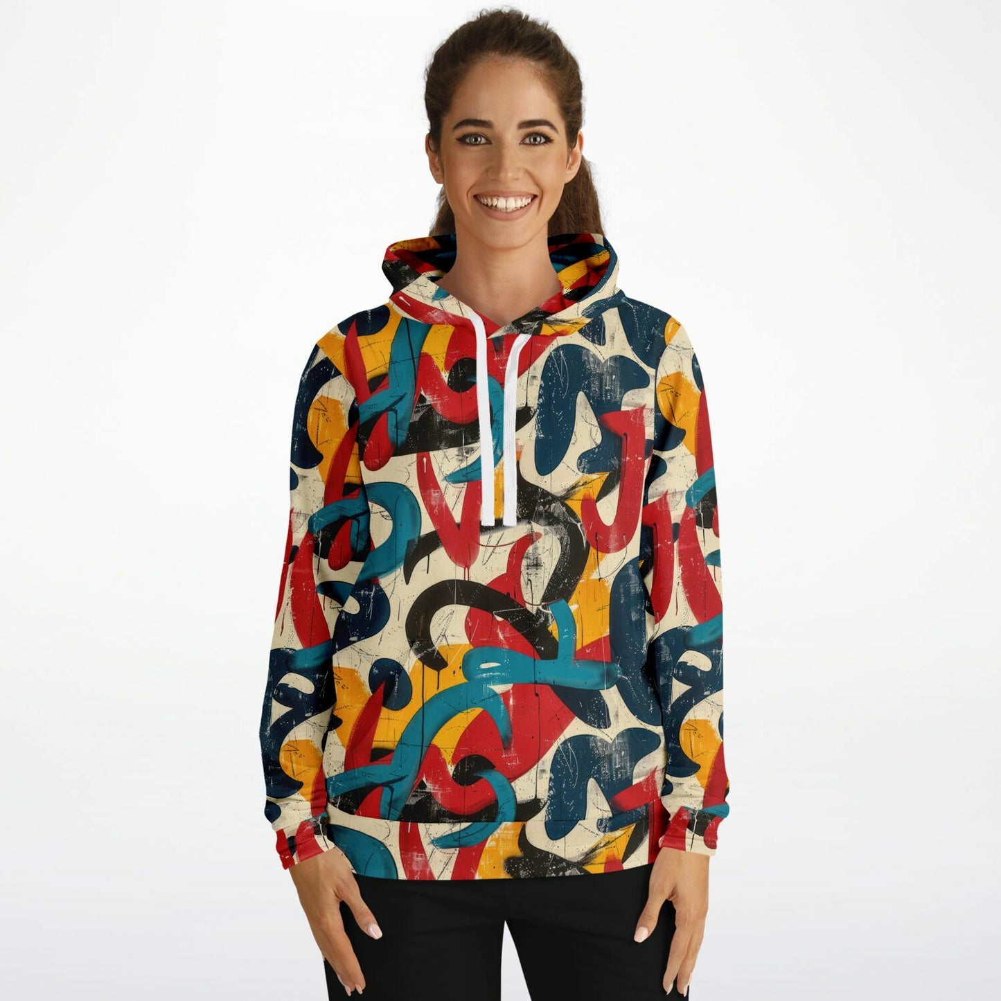 Urban Graffiti Pullover Fashion Hoodie - AOP