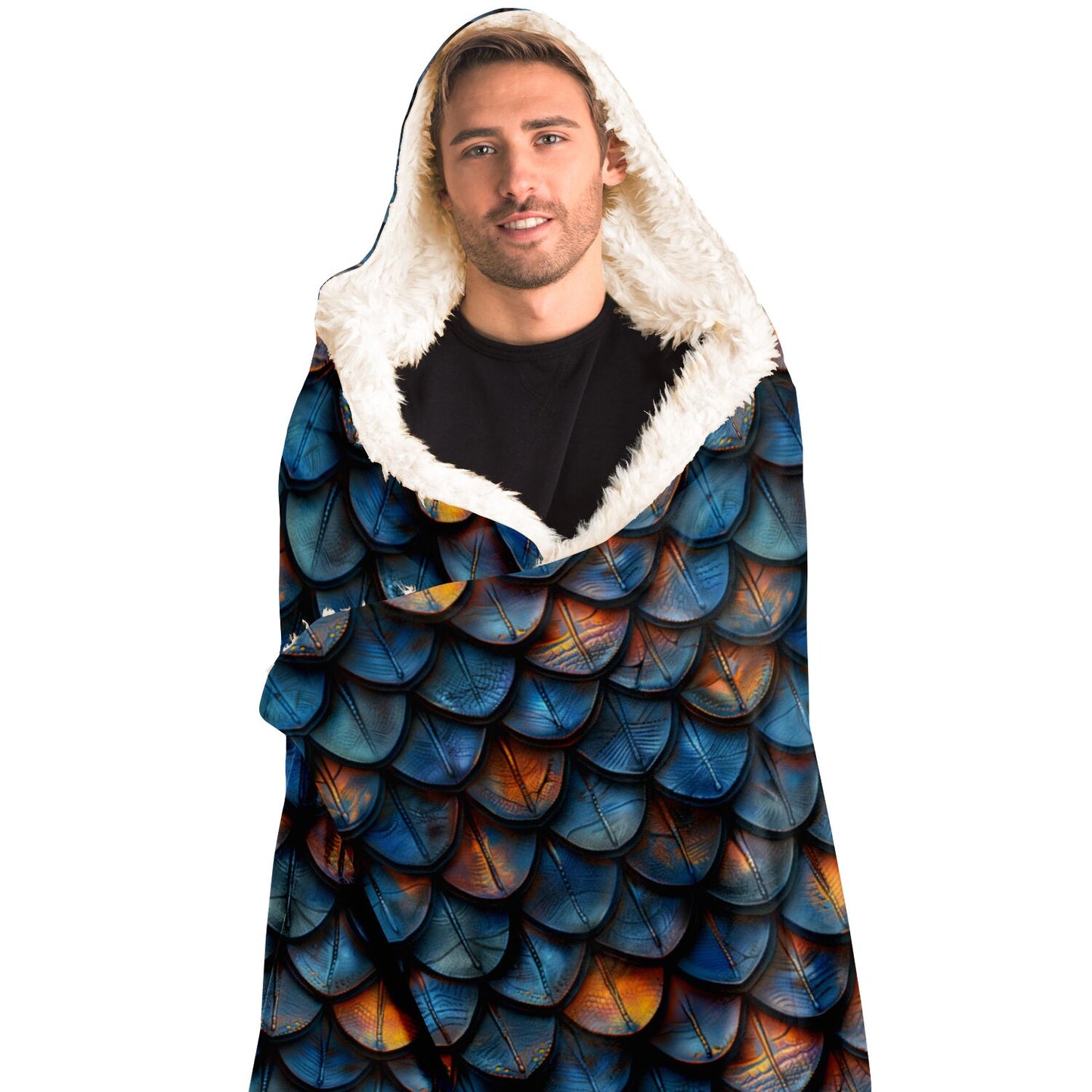 Enchanting Dragon Scale Hooded Blanket