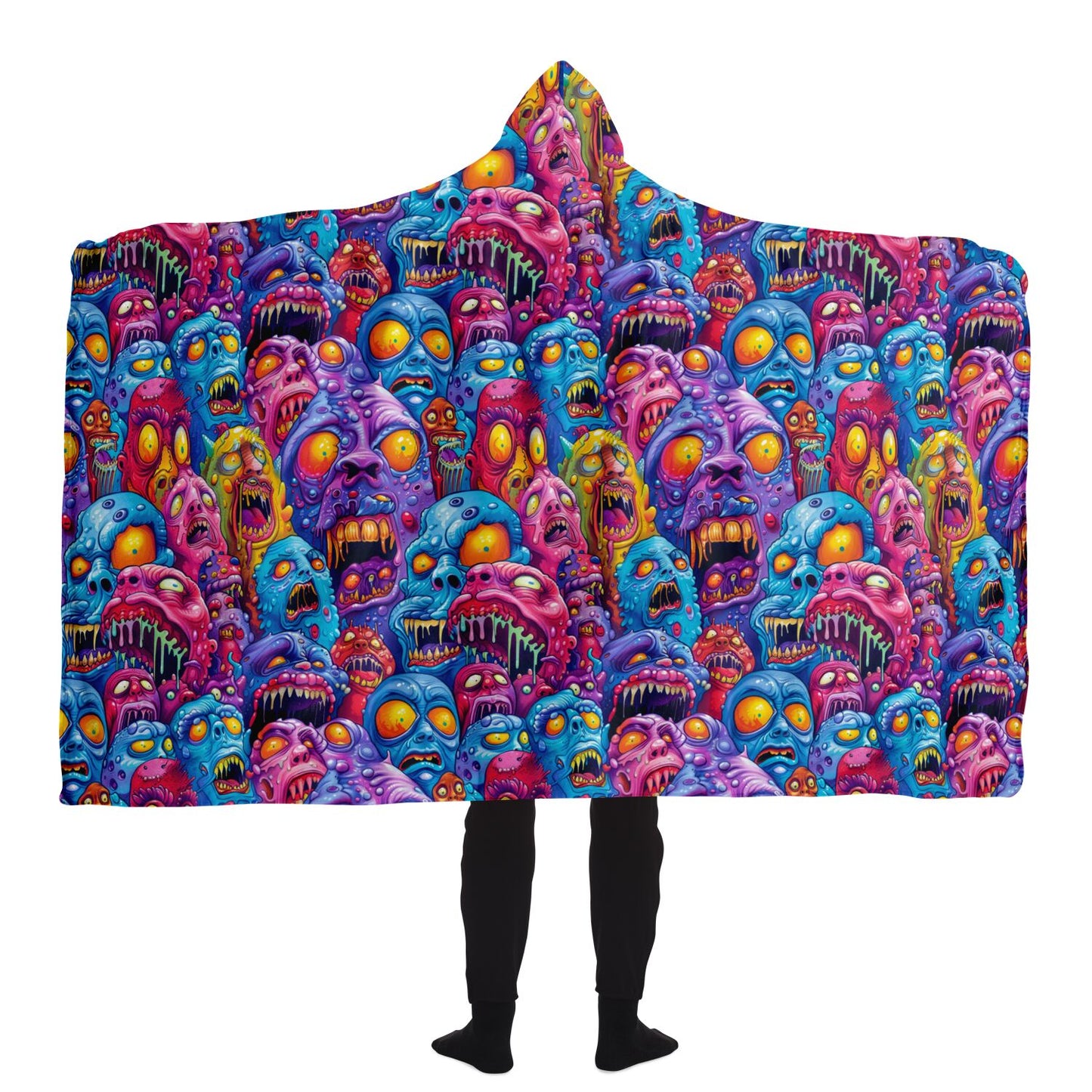 Colorful Monster Hooded Blanket