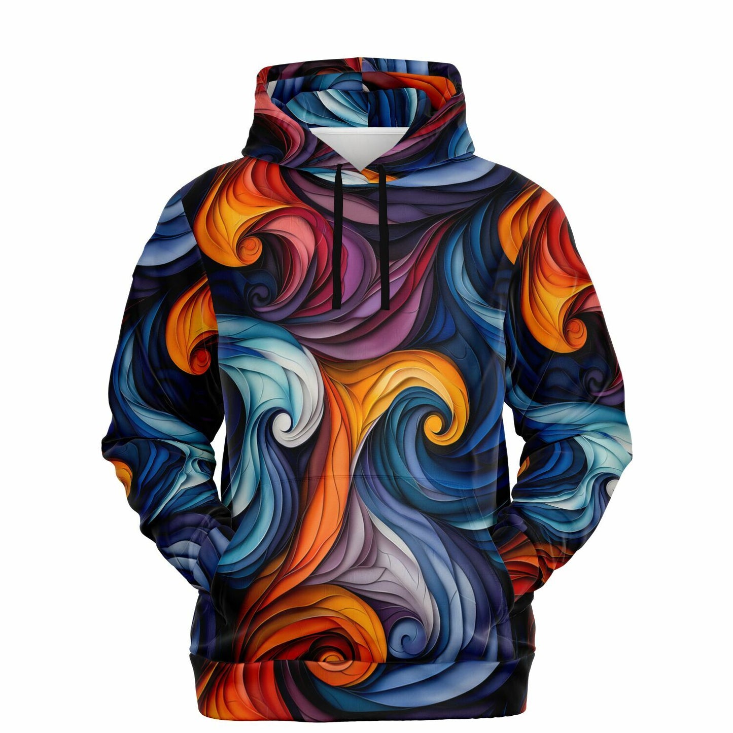 Vibrant Swirls Women's Hoodie for Bold and Artistic Style - AOP