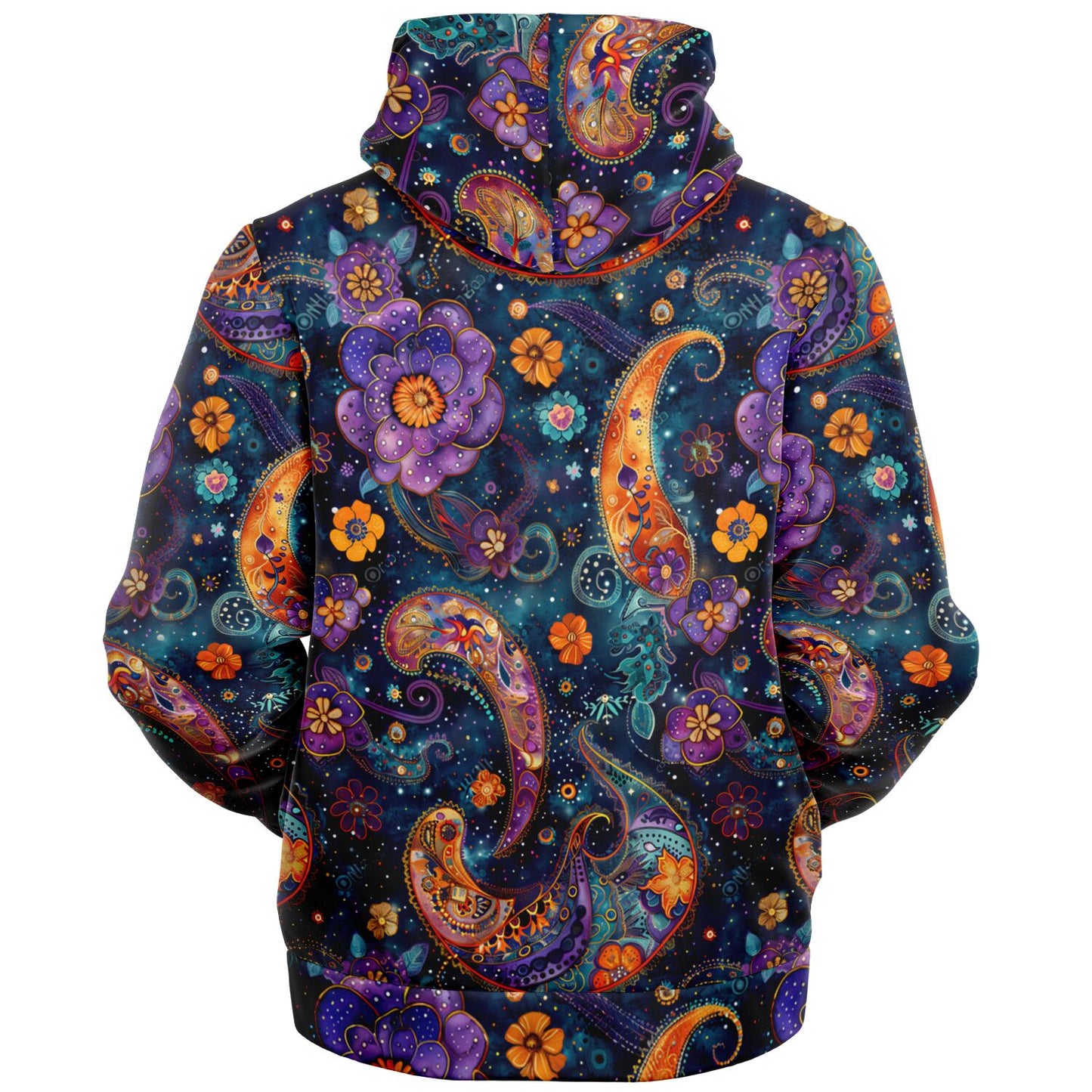 Celestial Paisley Microfleece Zip hoodie - AOP