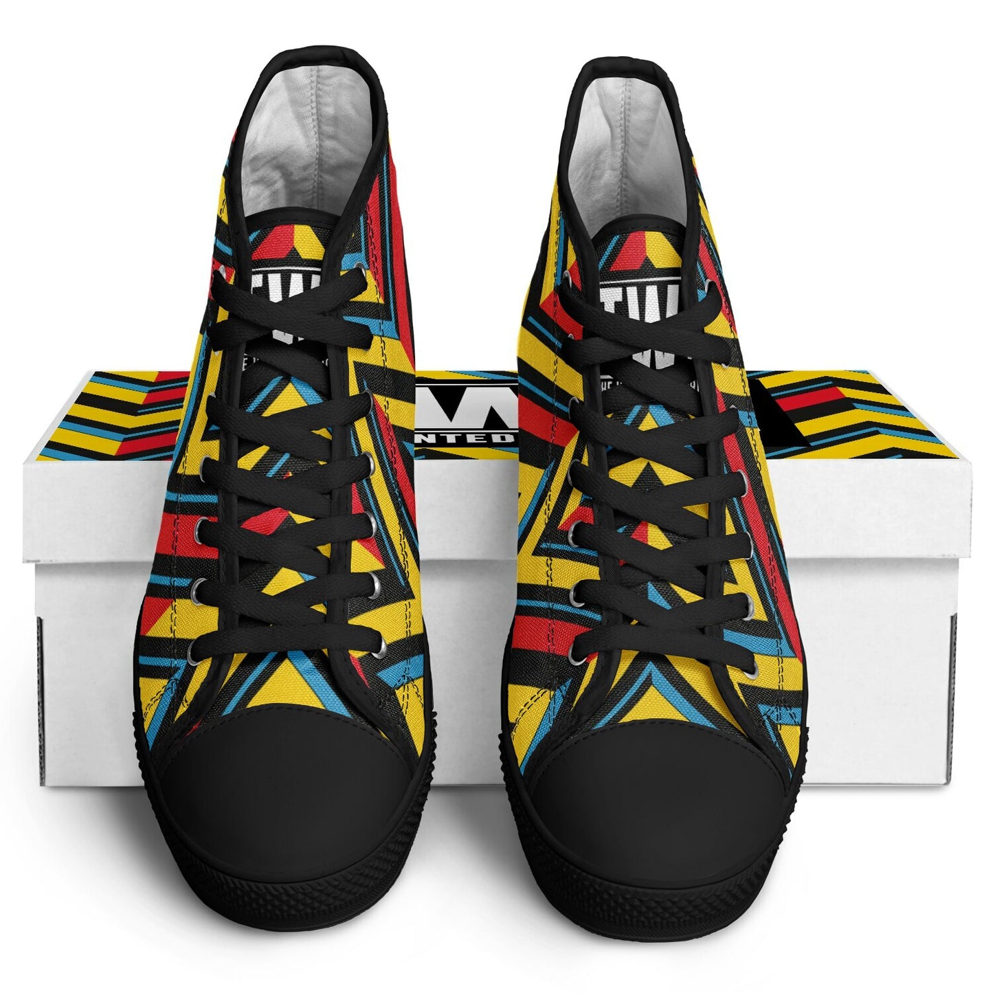 Urban Peak High-Top Shoes with Retro Chevron Design