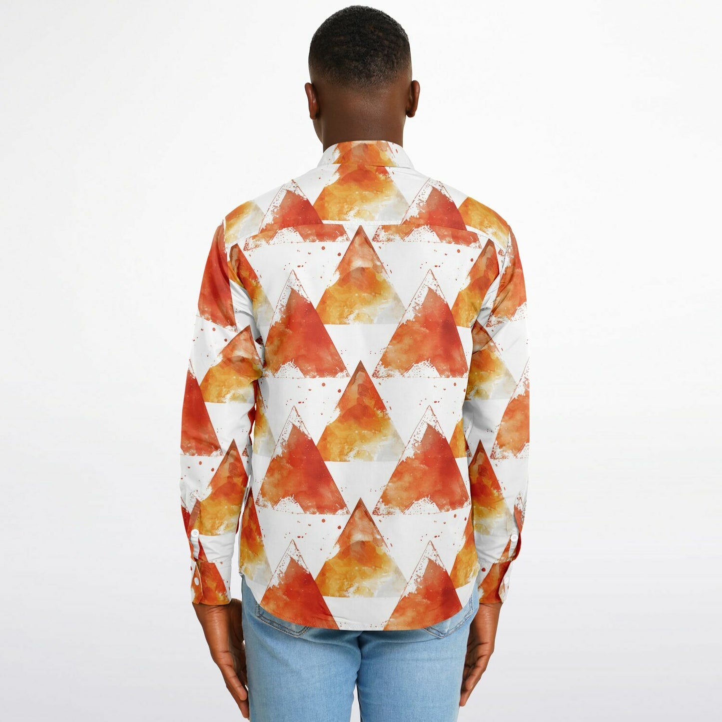 Autumn Peaks Long Sleeve Button Down Shirt