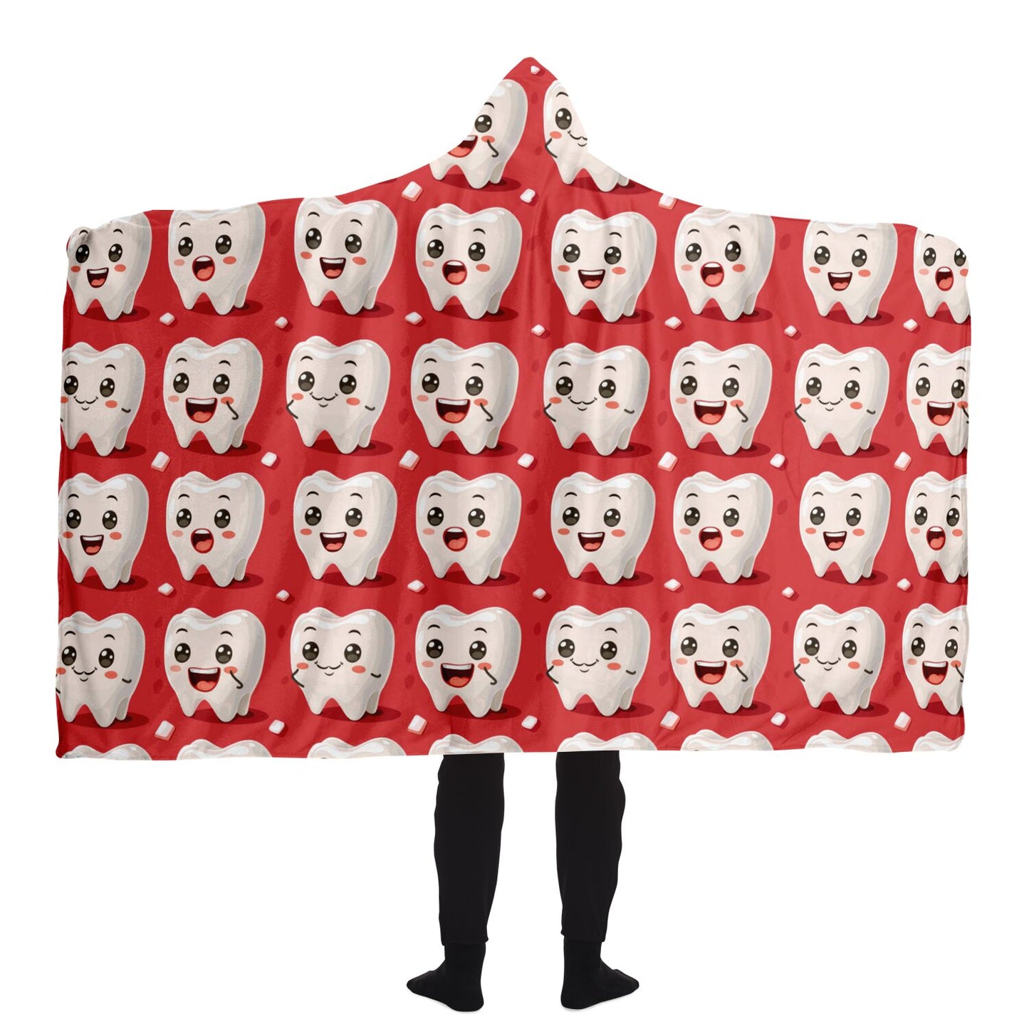 Happy Tooth Hooded Blanket