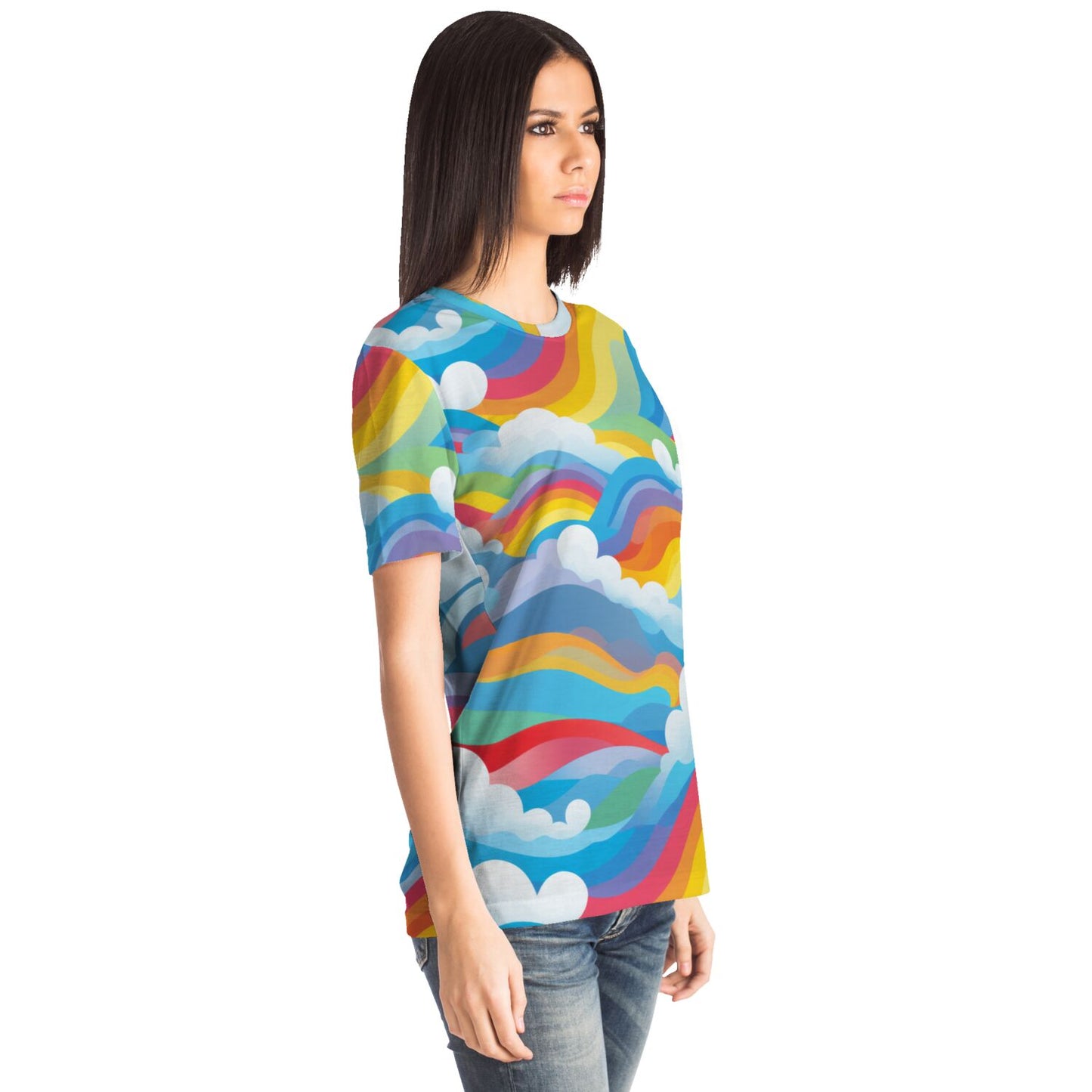 Retro Rainbow Clouds Unisex T-Shirt