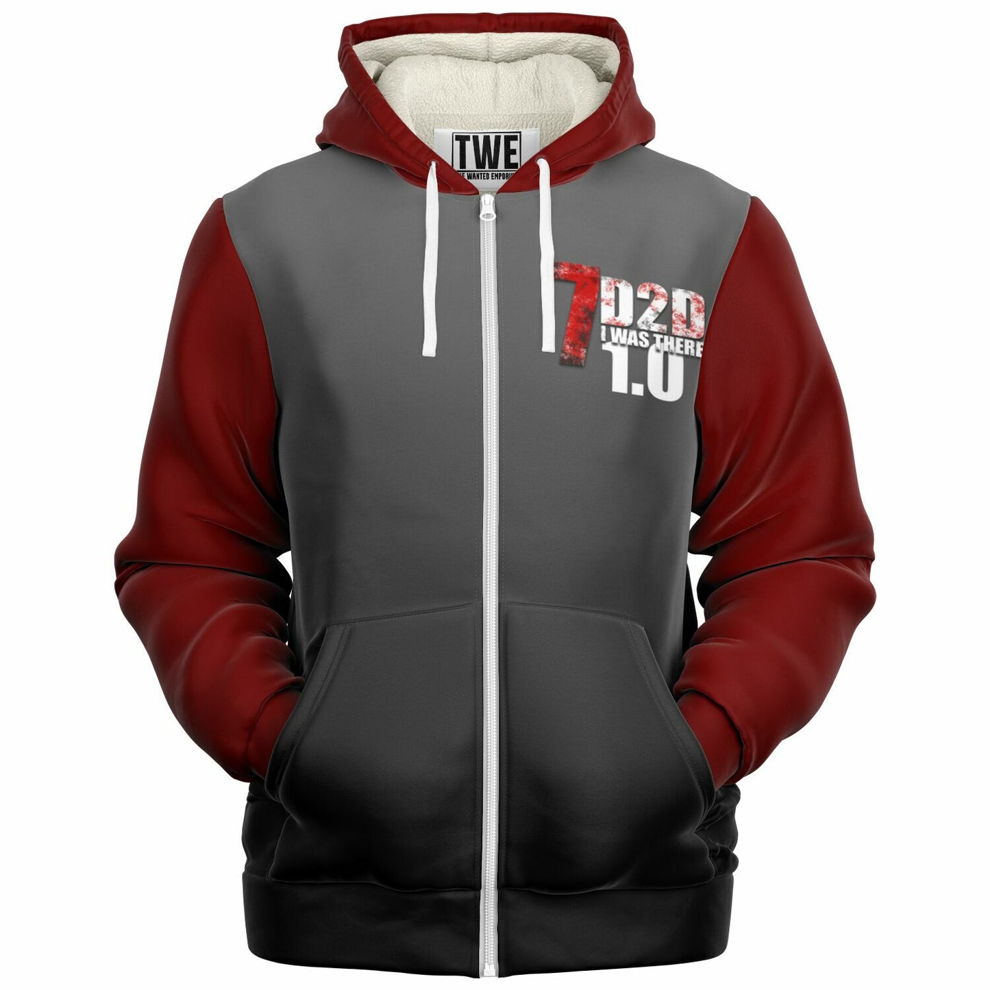 Custom Hoodie - "7D2D 1.0 I Was There" Red Edition - AOP