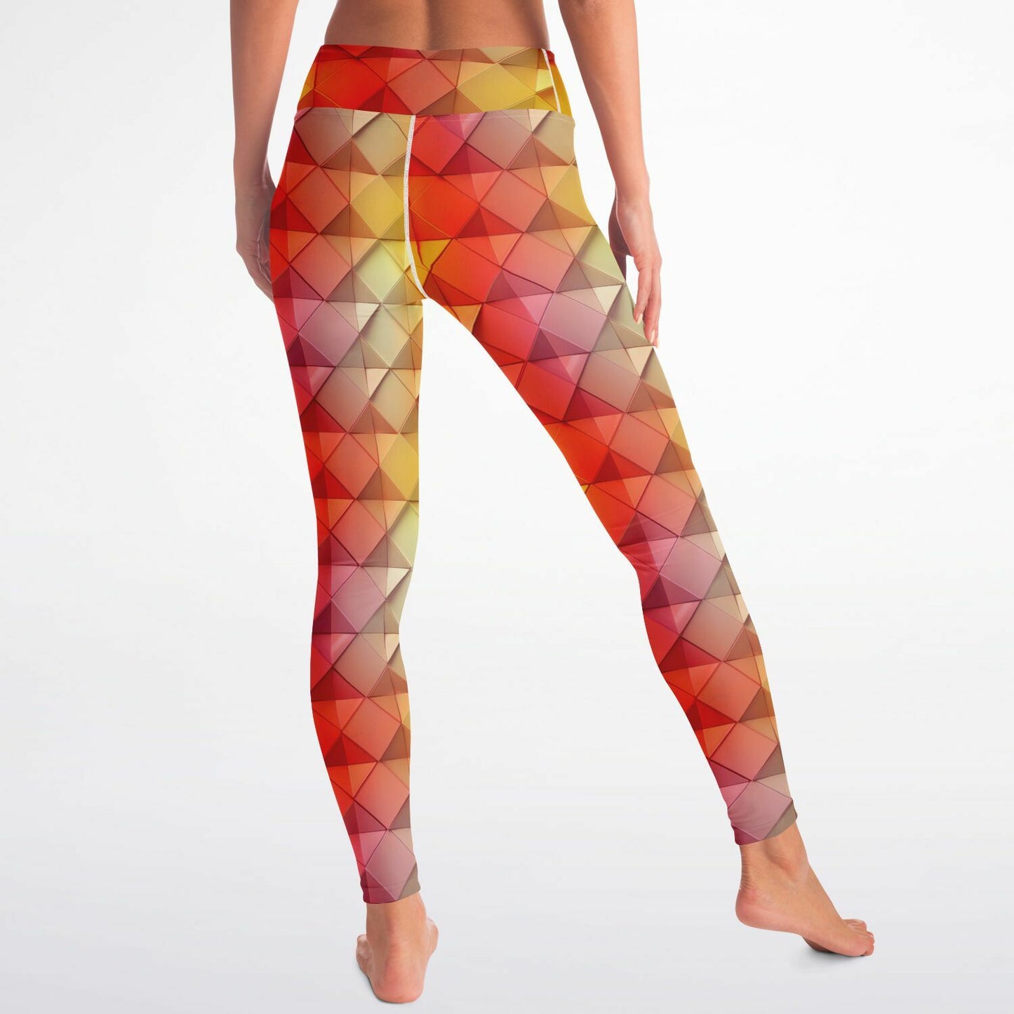 Geometric Sunset Yoga Leggings - AOP