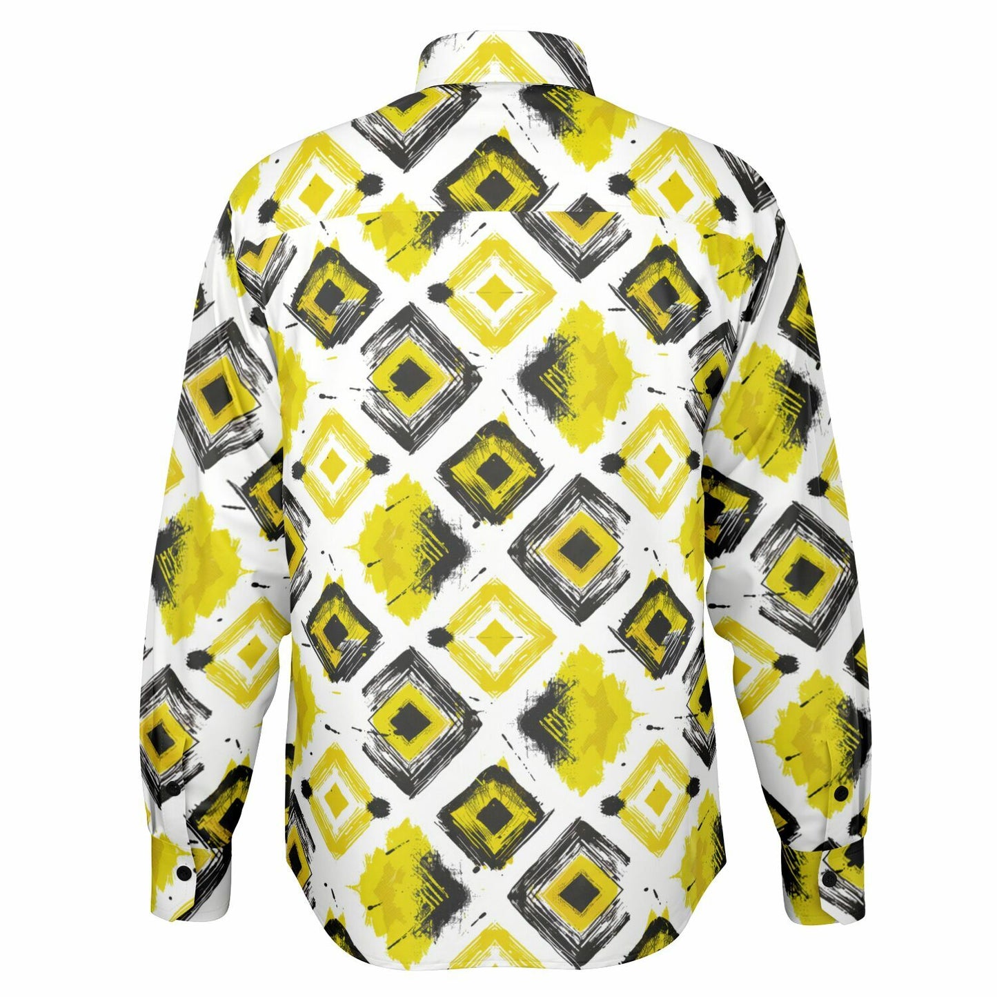 Geometric Vibes Long Sleeve Button Down Shirt