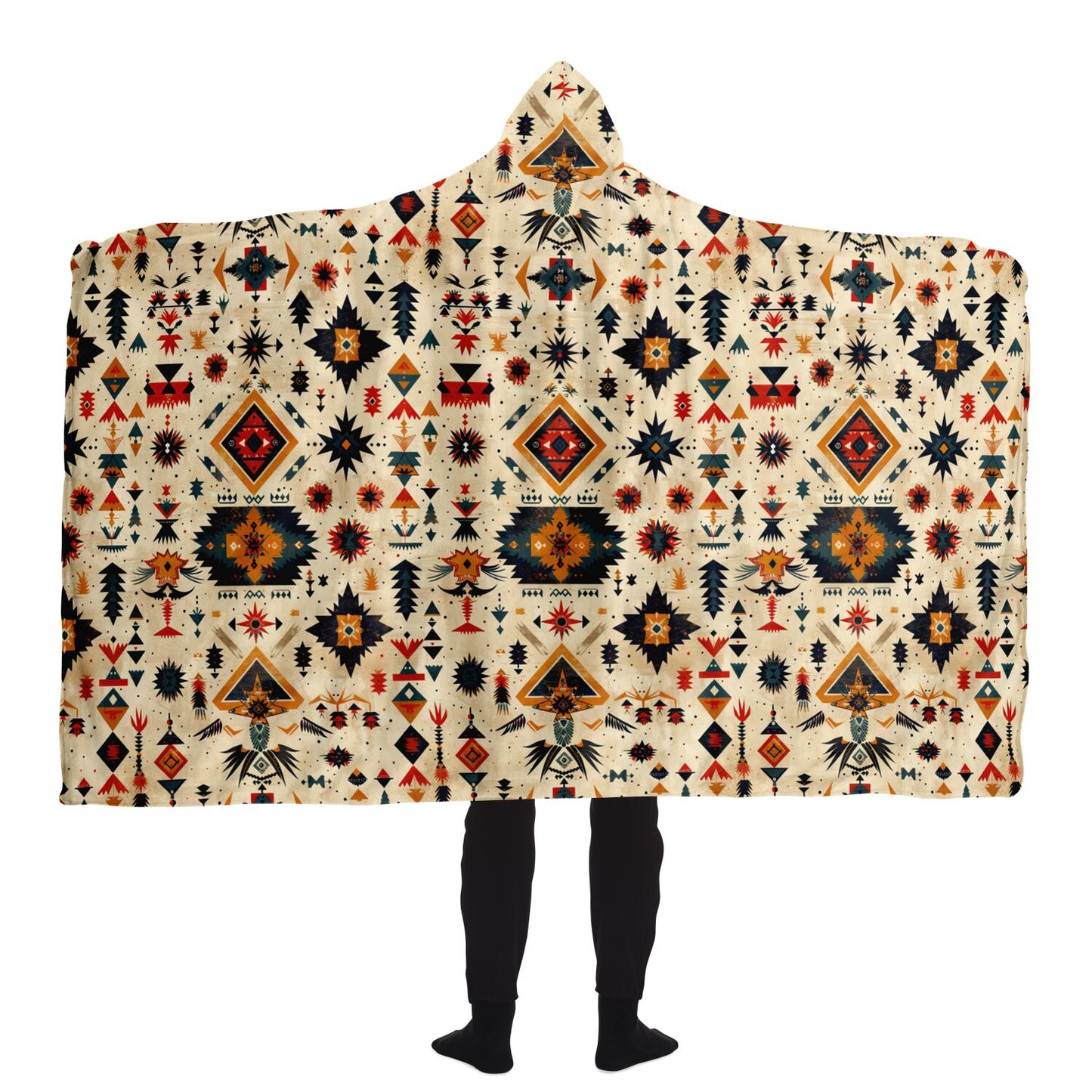 Southwestern Aztec Hooded Blanket