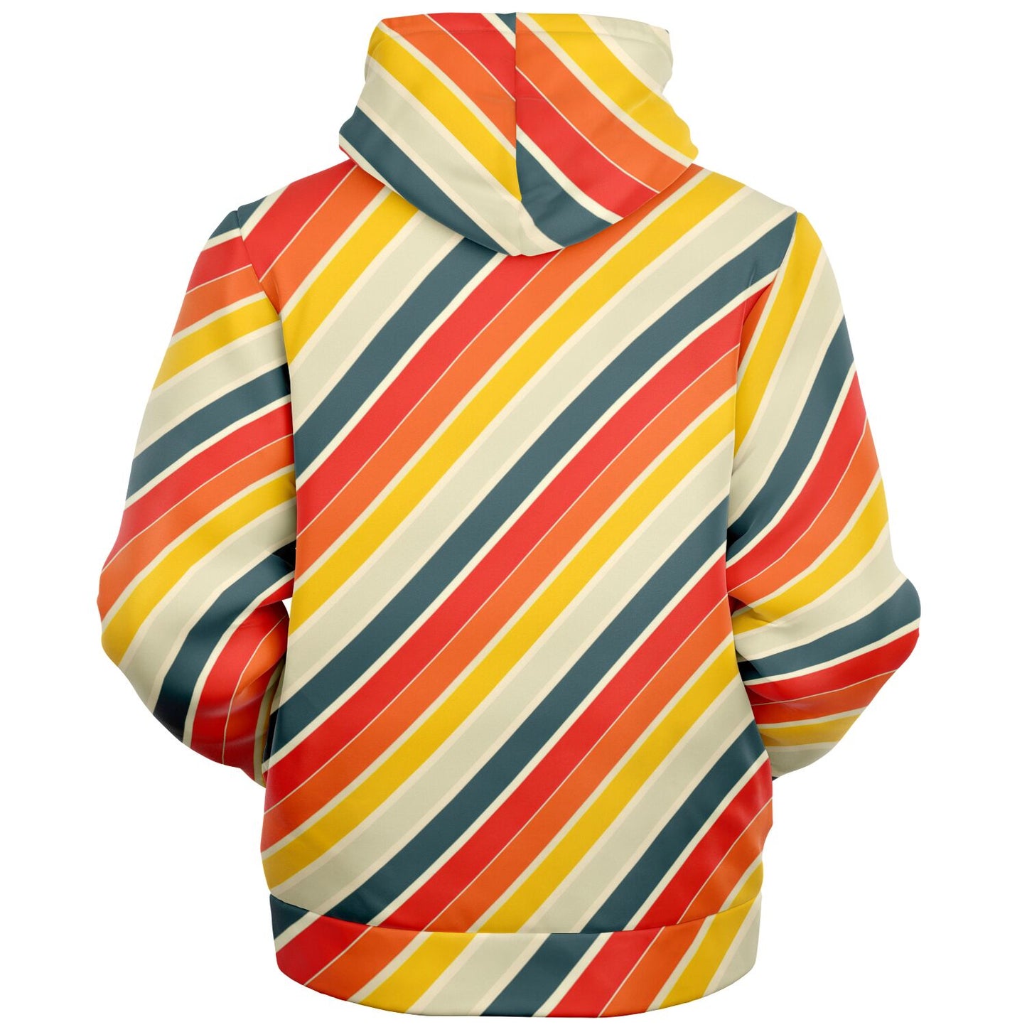 Retro Stripes Microfleece Zip hoodie - AOP