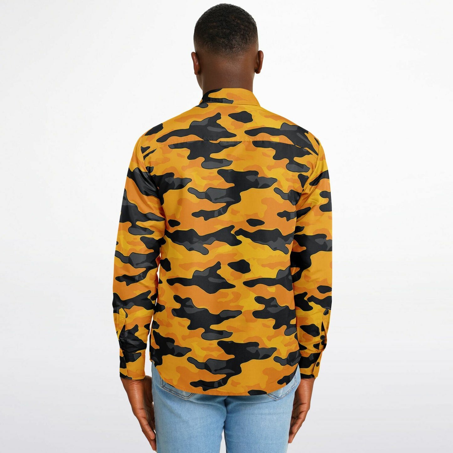 Vibrant Camo Long Sleeve Button Down Shirt