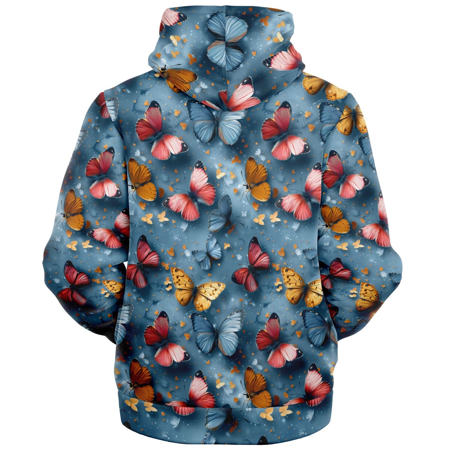 Whimsical Butterfly Microfleece Zip hoodie - AOP