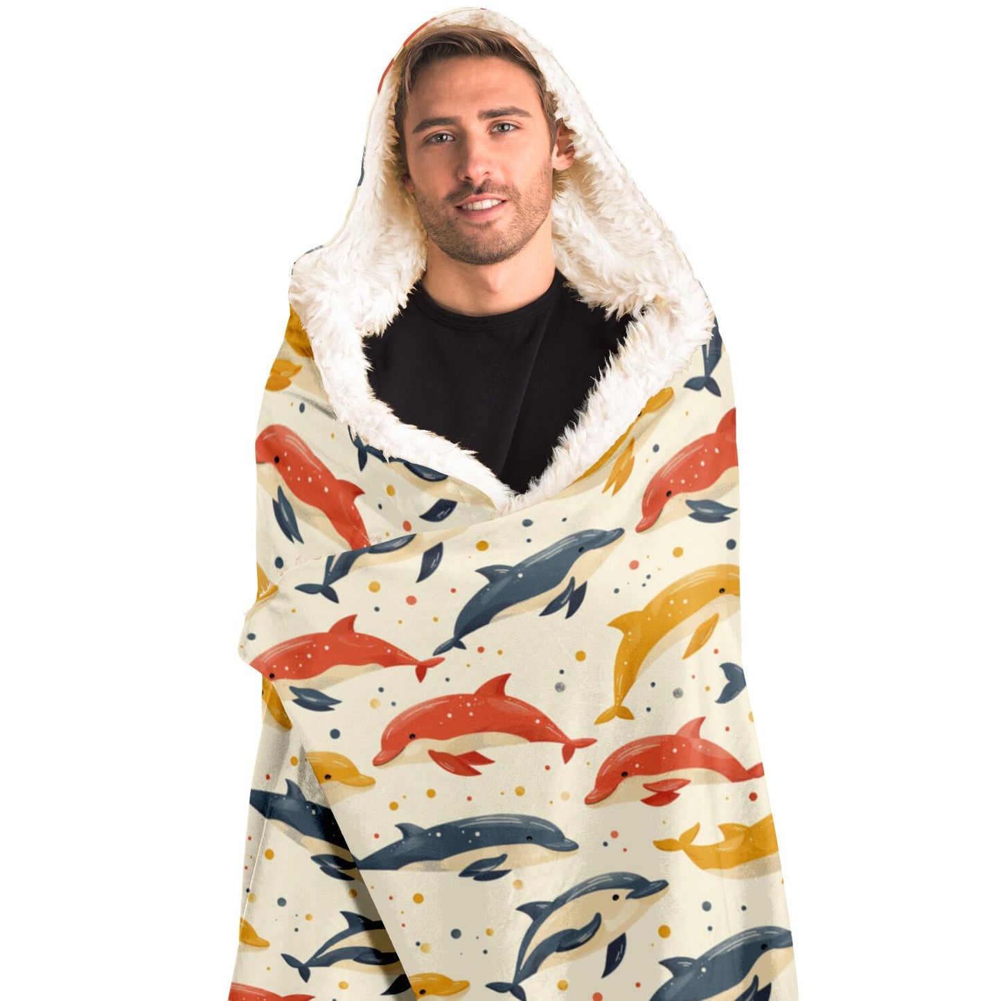 Cosy Dolphin Dance Hooded Blanket