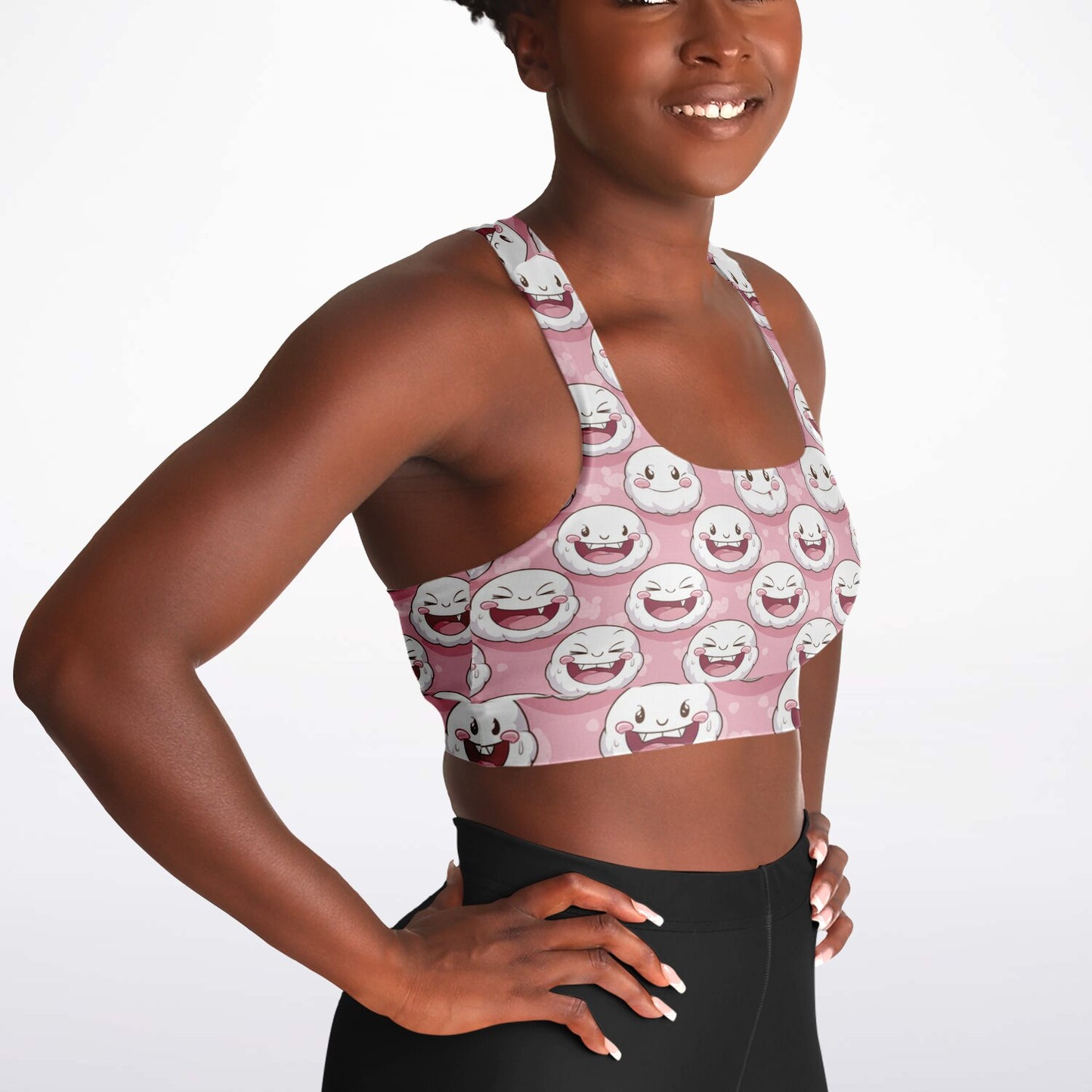 Happy Clouds Padded Sports Bra