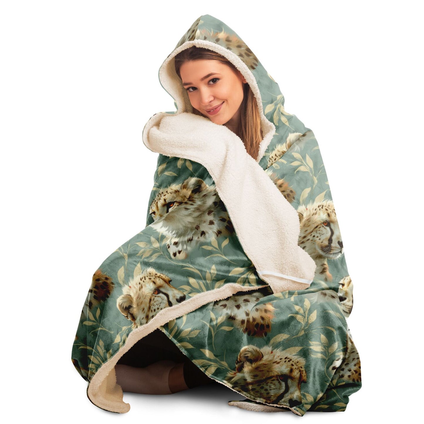 Majestic Cheetah Hooded Blanket