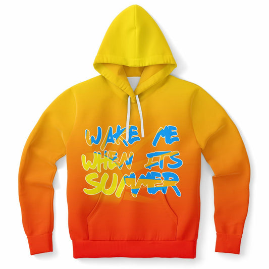 Vibrant 'Wake Me When It's Summer' Pullover Fashion Hoodie - Perfect for Sunny Vibes - AOP