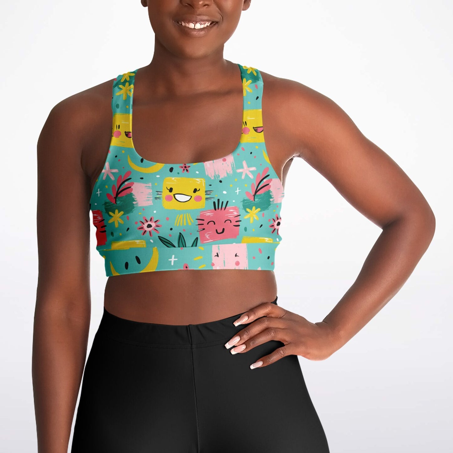 Tropical Joy Padded Sports Bra