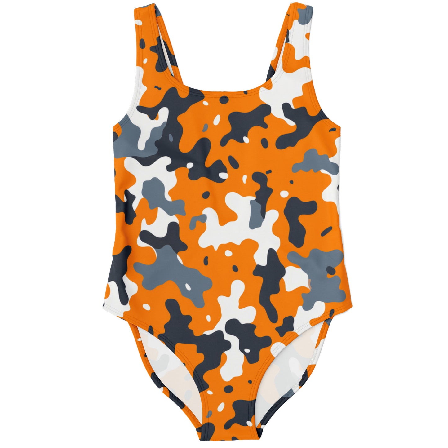 Vibrant Orange Camo Women's One-Piece Swimsuit - AOP