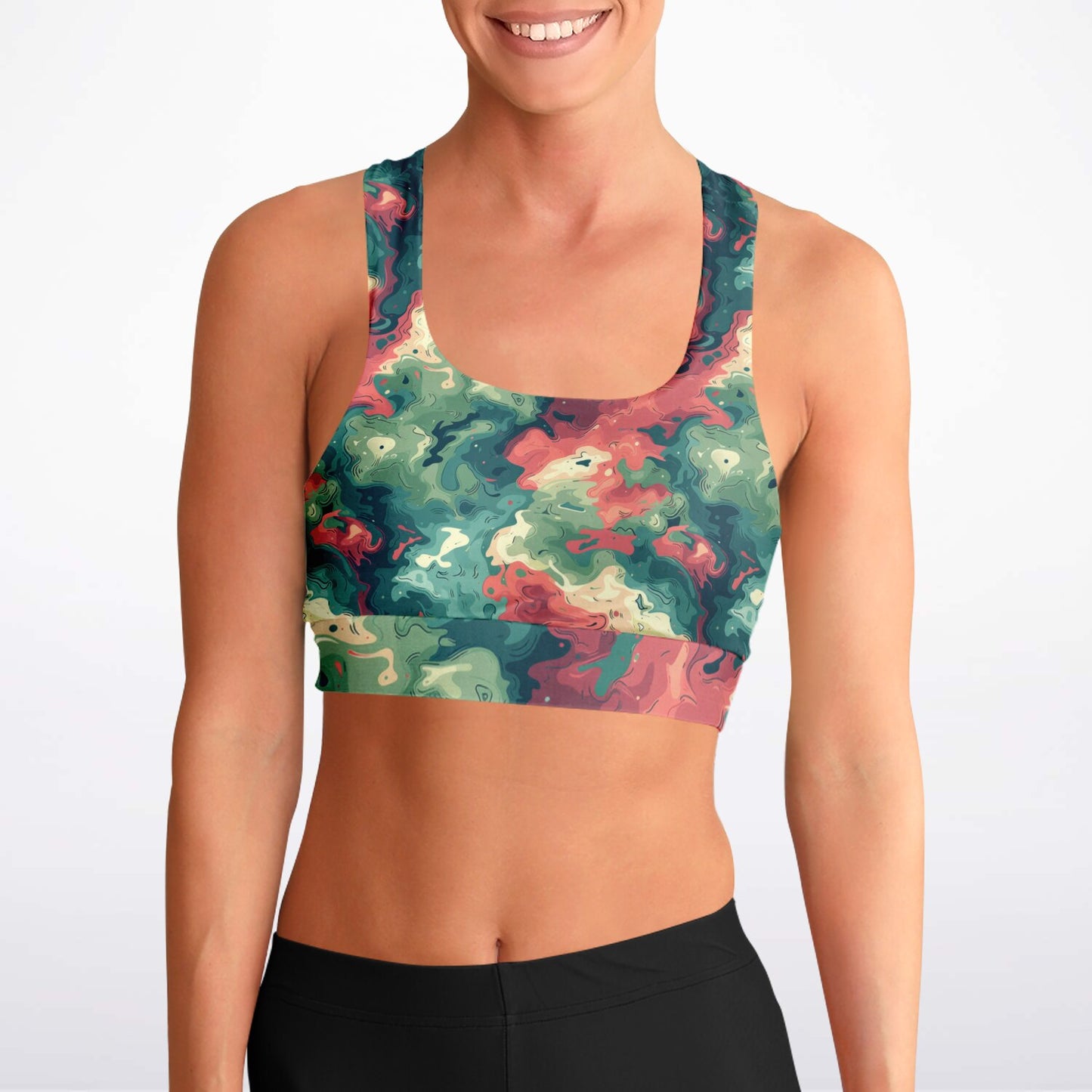 Camouflage Camo Padded Sports Bra