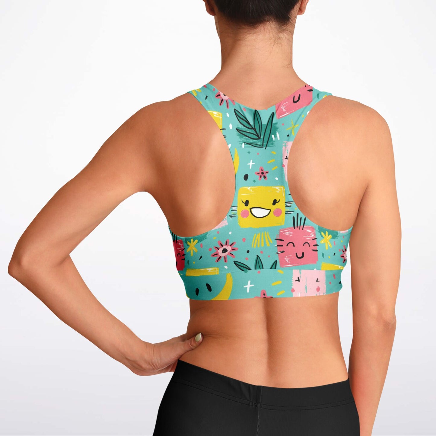 Tropical Joy Padded Sports Bra