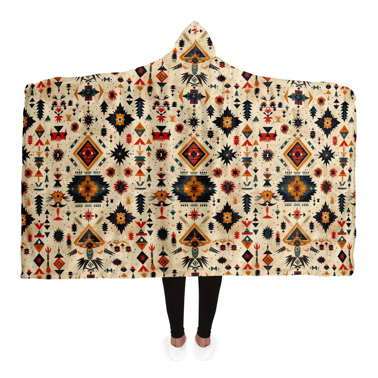 Southwestern Aztec Hooded Blanket